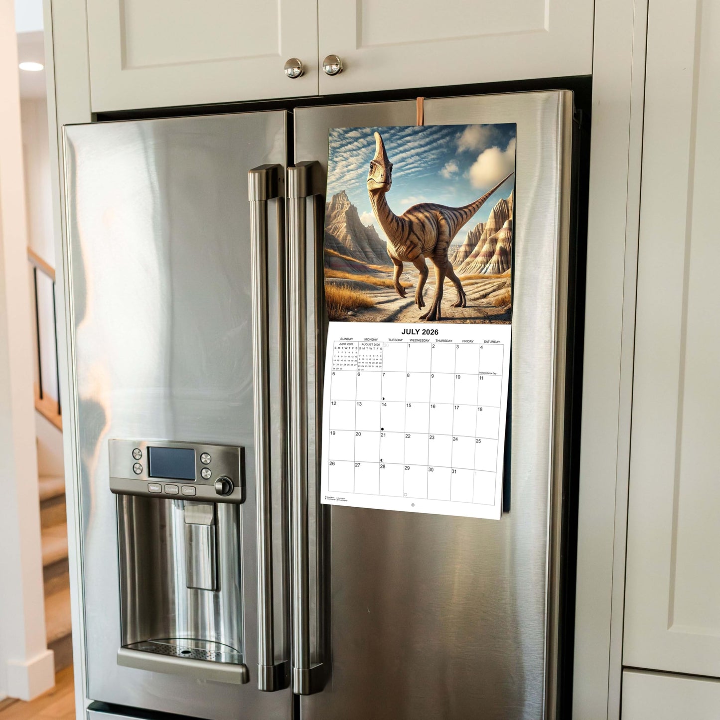 2026 Dinosaurs in National Parks Monthly Wall Calendar | 12" x 24" | Dinosaur Calendar 2025-2026