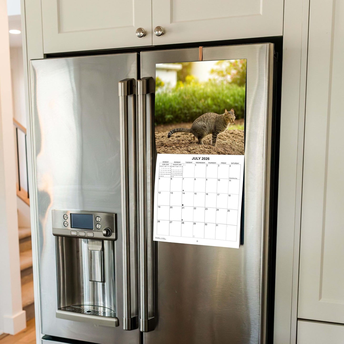 2026 Fecal Felines Monthly Wall Calendar | 12" x 24" | Prank Gift White Elephant or Gag Gift Pooping Cats Calendar