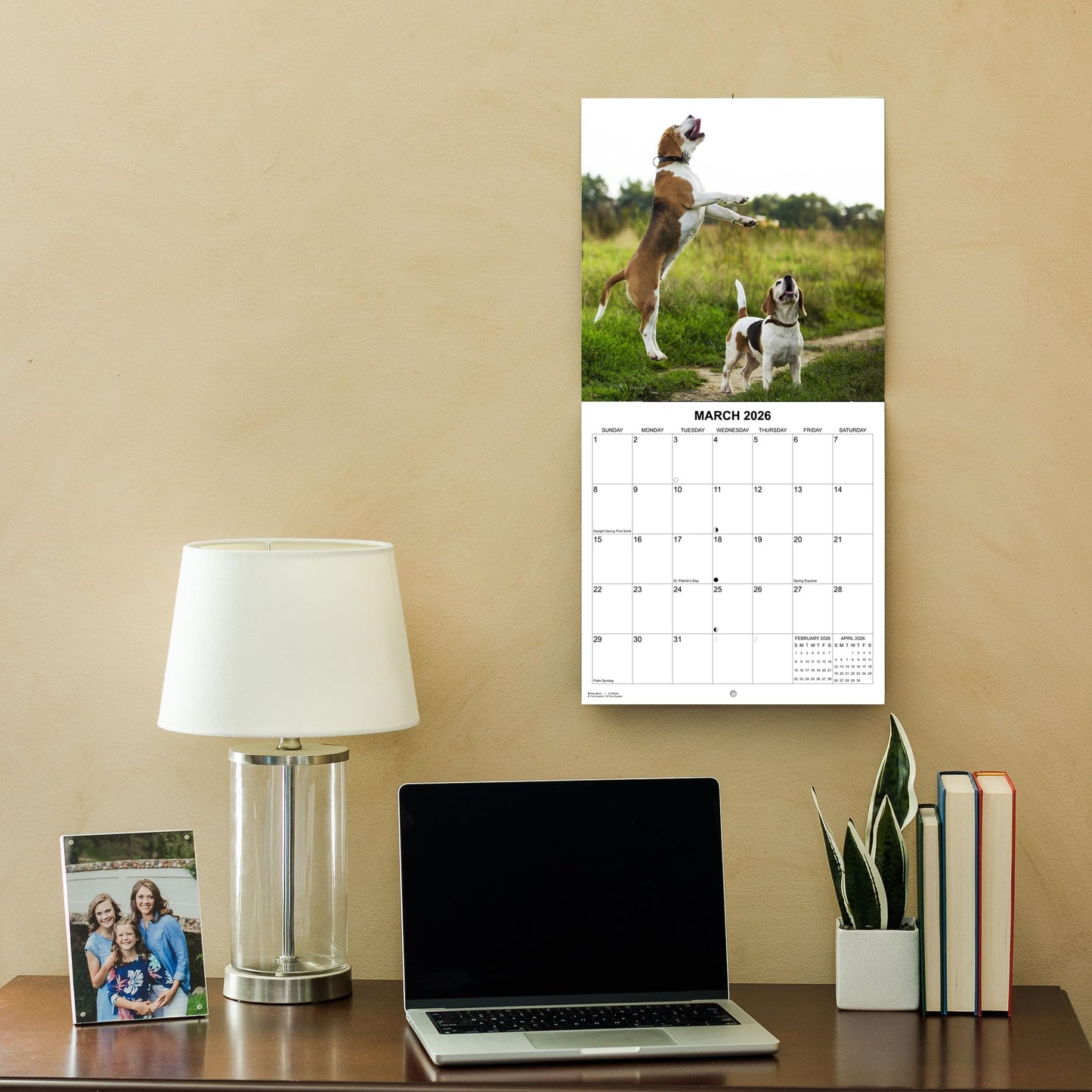 2026 Beagles Monthly Wall Calendar | 12" x 24" | Dogs Calendar September 2025- December 2026