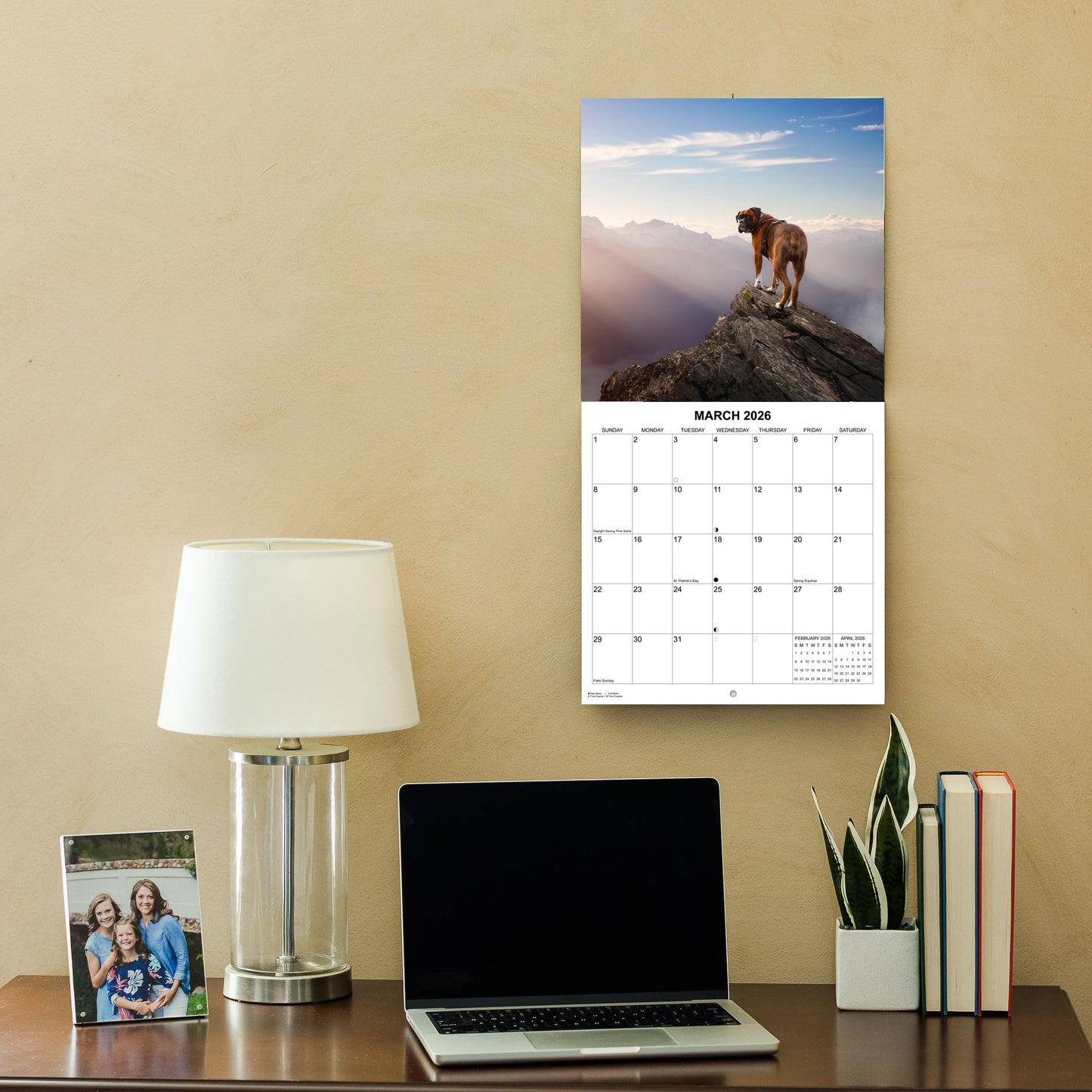 2026 Boxers Monthly Wall Calendar | 12" x 24" | Dogs Calendar September 2025- December 2026
