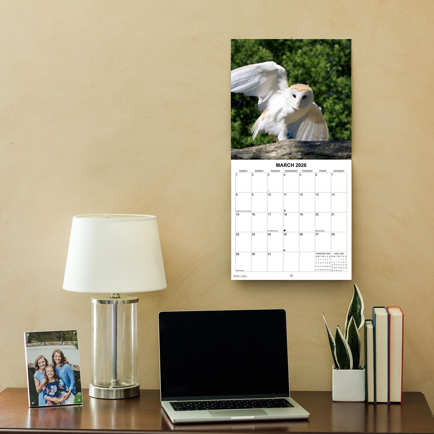 2026 Owls Monthly Wall Calendar | 12" x 24" | Animals Calendar 2025-2026