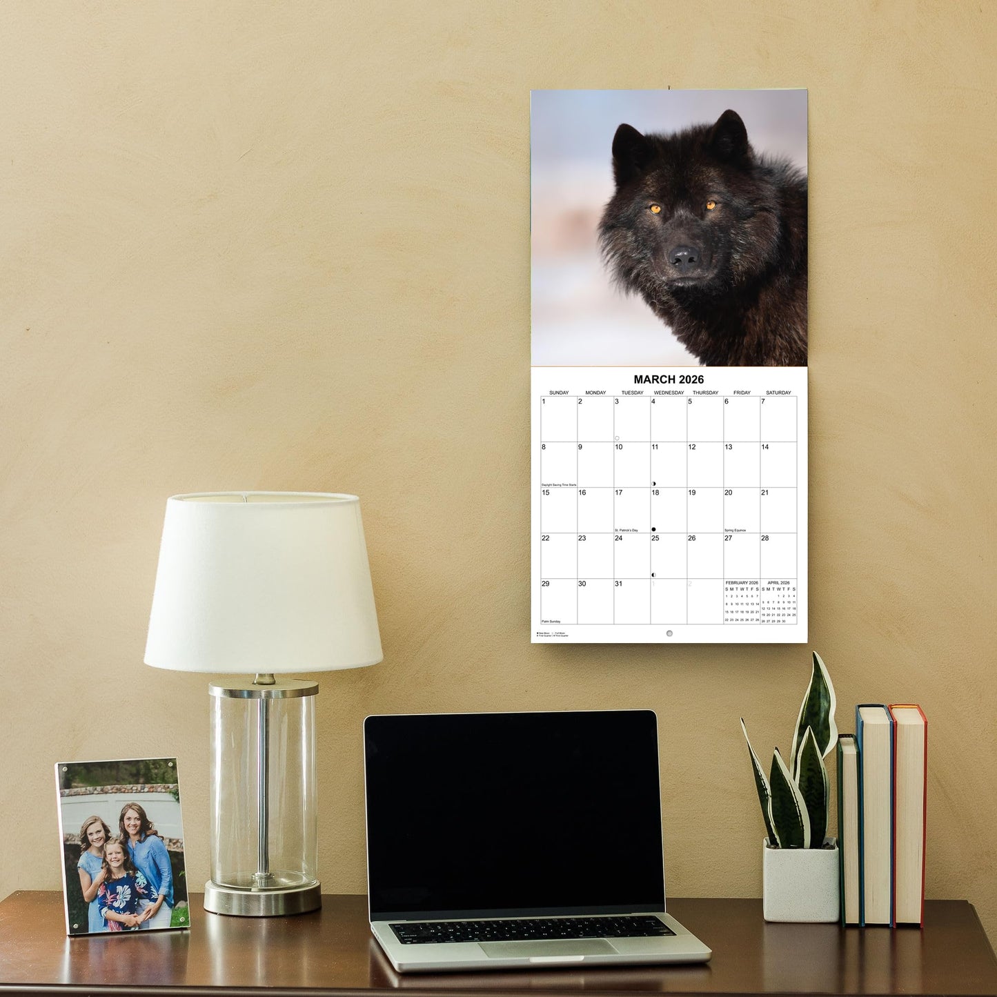 2026 Wolves of the Wild Monthly Wall Calendar | 12" x 24" | Animals Calendar 2025-2026