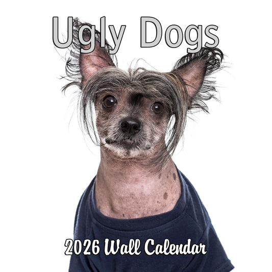 2026 Ugly Dogs Monthly Wall Calendar | Hilarious Gag Gift for Dog Lovers | Funny Dogs White Elephant Gift Calendar September 2025 - December 2026