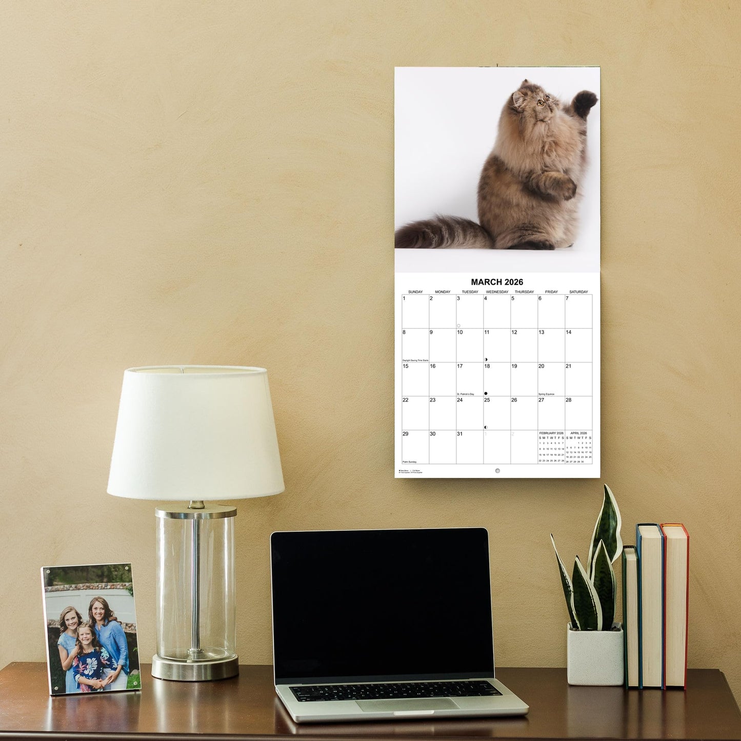 2026 Fat Cats Monthly Wall Calendar | 12" x 24" | Funny Cats Gag Gift or White Elephant Gift Calendar 2025-2026