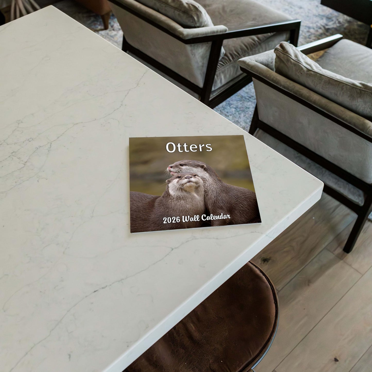 2026 Otters Monthly Wall Calendar | 12" x 24" | Animals Calendar 2025-2026