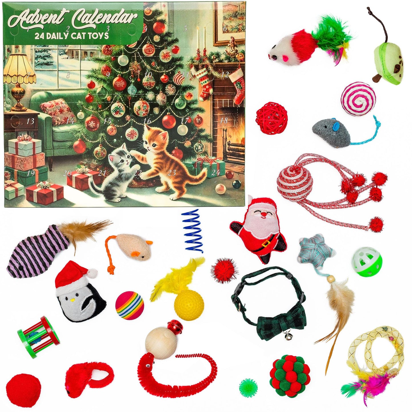 Cat Advent Calendar 2025-24 Days of Interactive Fun with 24 Cat Toys