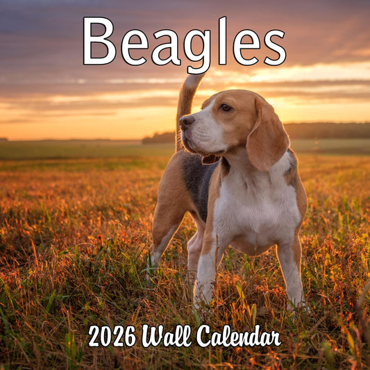 2026 Beagles Monthly Wall Calendar | 12" x 24" | Dogs Calendar September 2025- December 2026