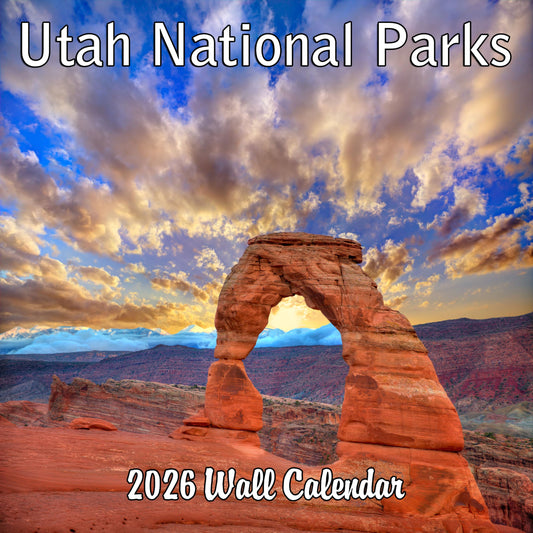 2026 Utah National Parks Monthly Wall Calendar | 12" x 24" | Travel Calendar 2025-2026