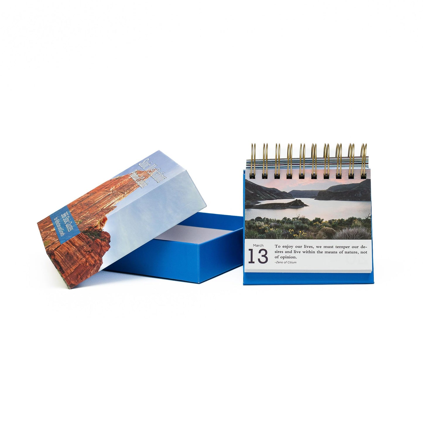 2025-2026 Stoic Meditations Perpetual Calendar: 366 Stoic Quotes for Reflection and Growth Daily Flip Calendar | Works for Any Year | Wise Sayings from Stoicism Philosophers | Philosophy Quotes Paired with Daily Photographs of Beautiful Landscapes and Wil