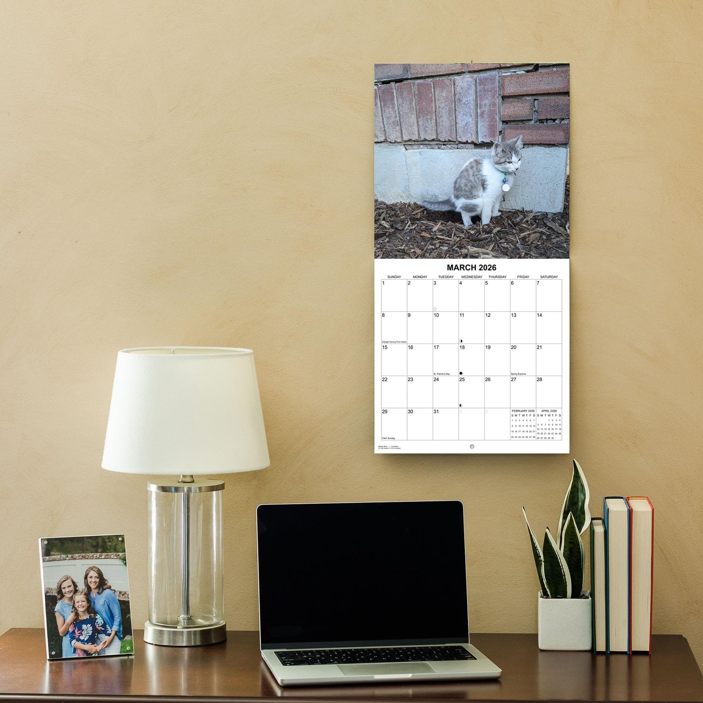 2026 Fecal Felines Monthly Wall Calendar | 12" x 24" | Prank Gift White Elephant or Gag Gift Pooping Cats Calendar