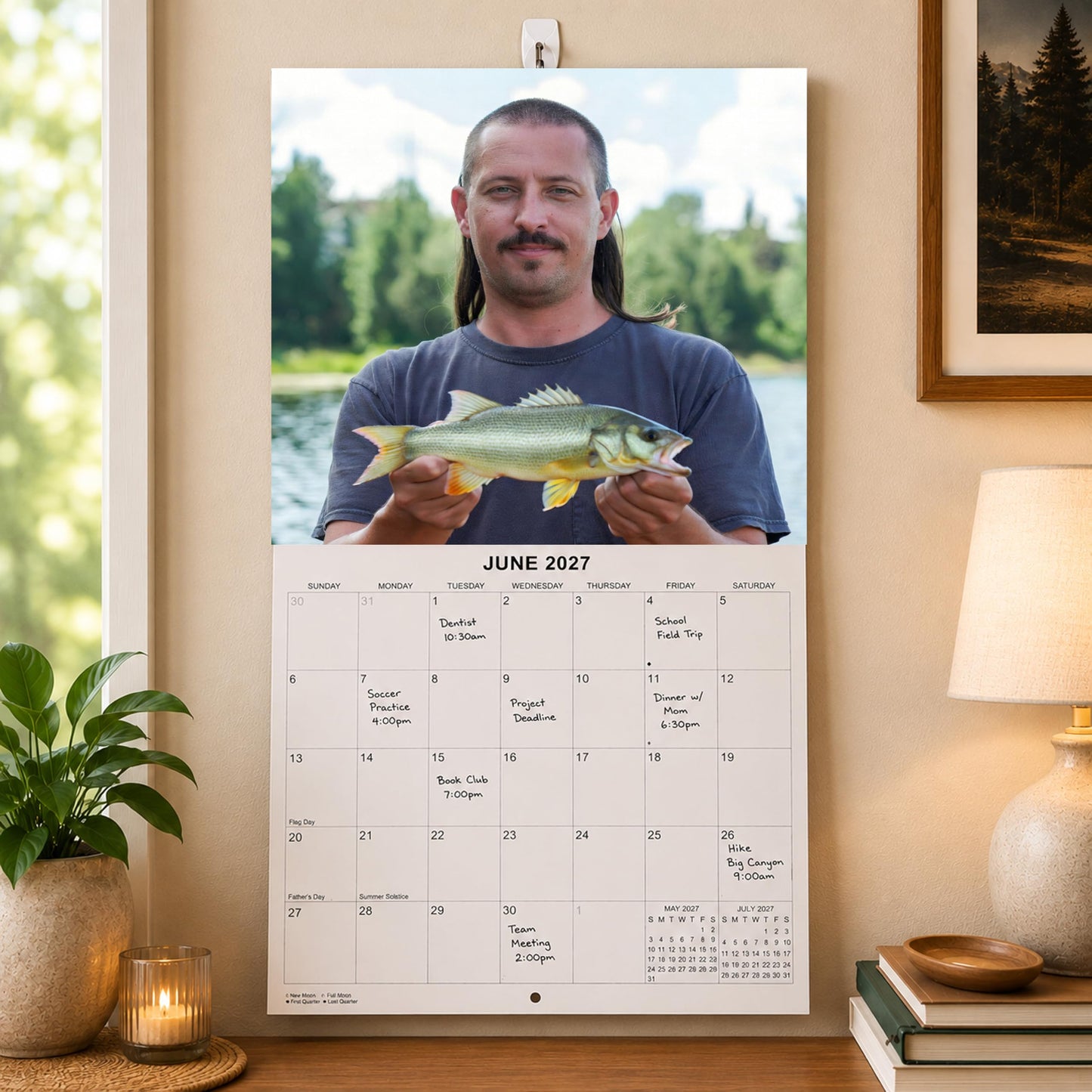 2027 Mullets White Elephant Monthly Wall Calendar - Funny Gag Gift | Ugly Mullets Prank Gift Calendar 2026-2027