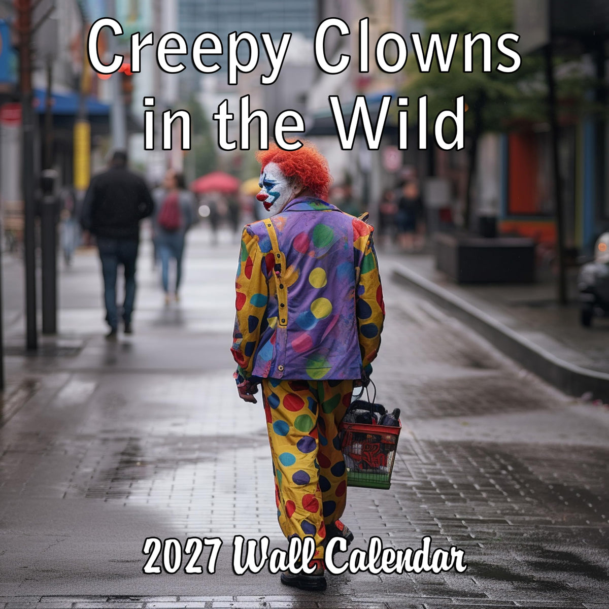 2027 Creepy Clowns in the Wild Wall Calendar - Funny Gag Gift | Creepy Clowns Doing Everday Things Gift Calendar 2026-2027