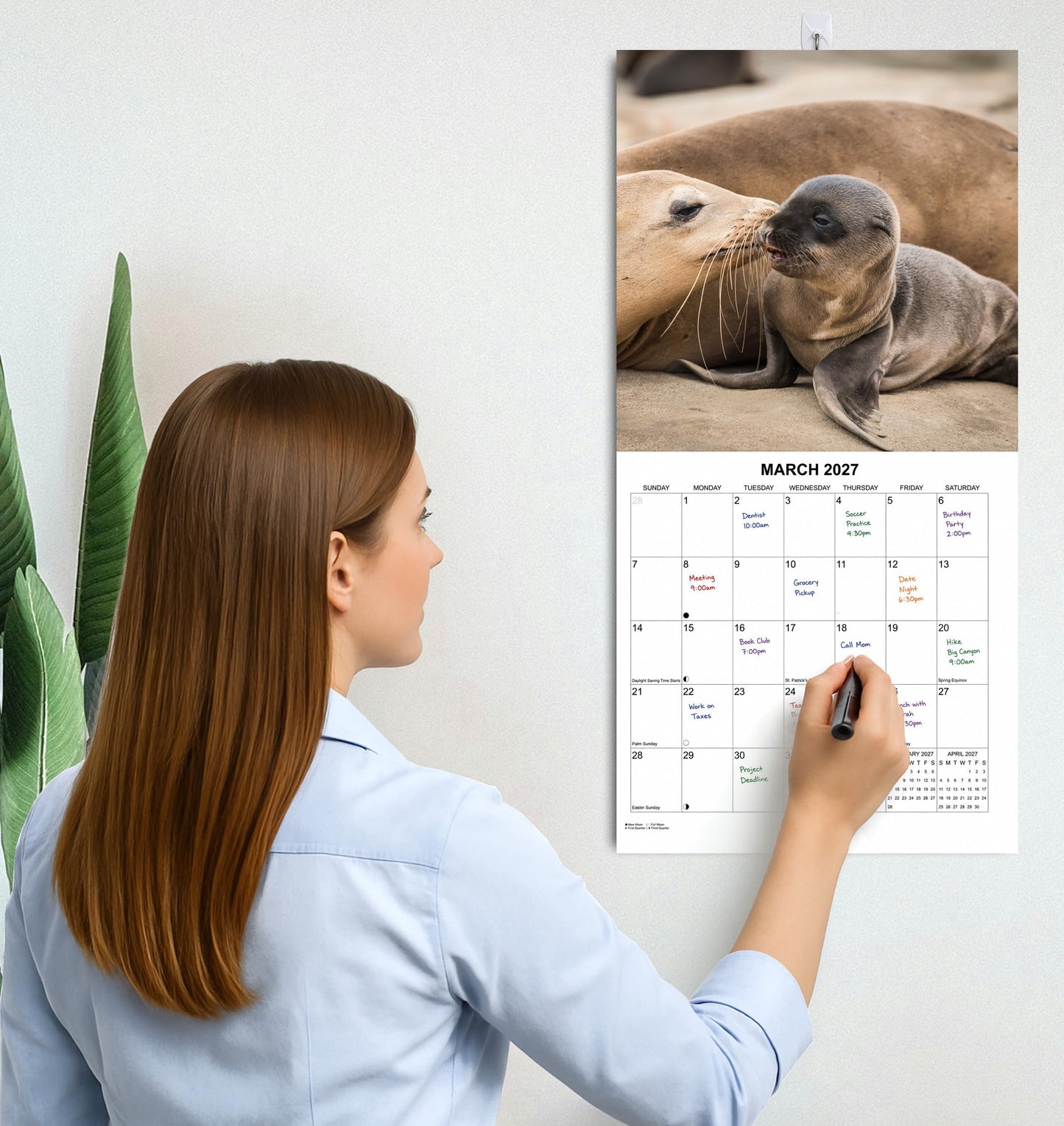 2027 Baby Animals Monthly Wall Calendar | Cute Animals Calendar 2026-2027