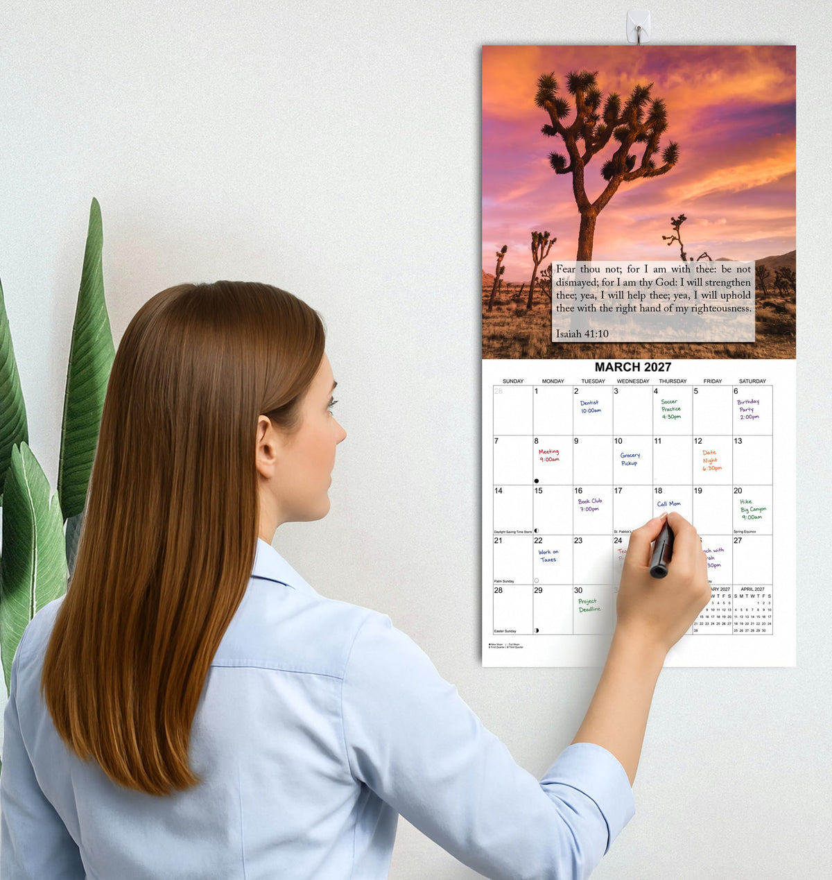 2027 Fear Not Bible Verses Monthly Wall Calendar | Christian Calendar 2026-2027