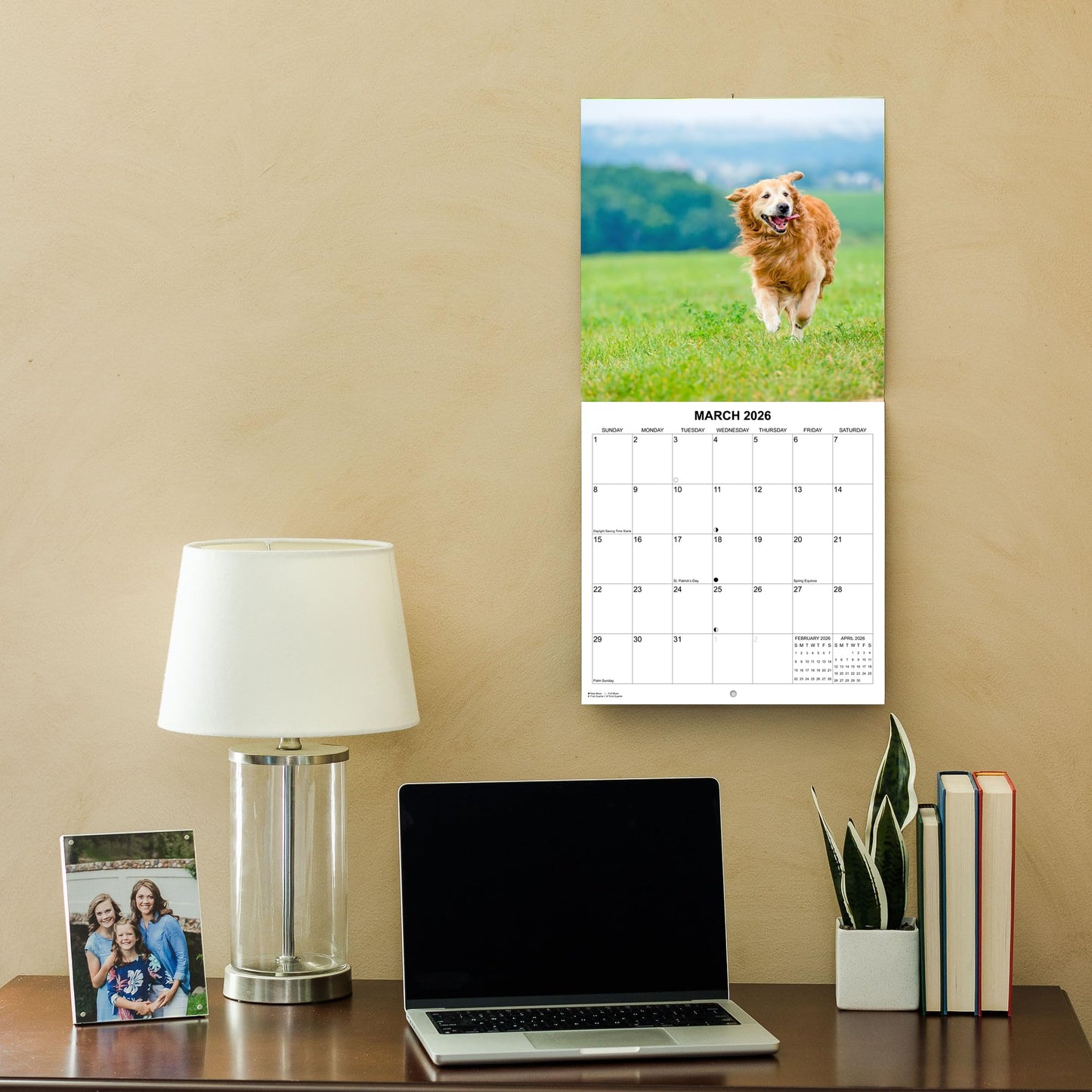 2026 Golden Retrievers Wall Calendar