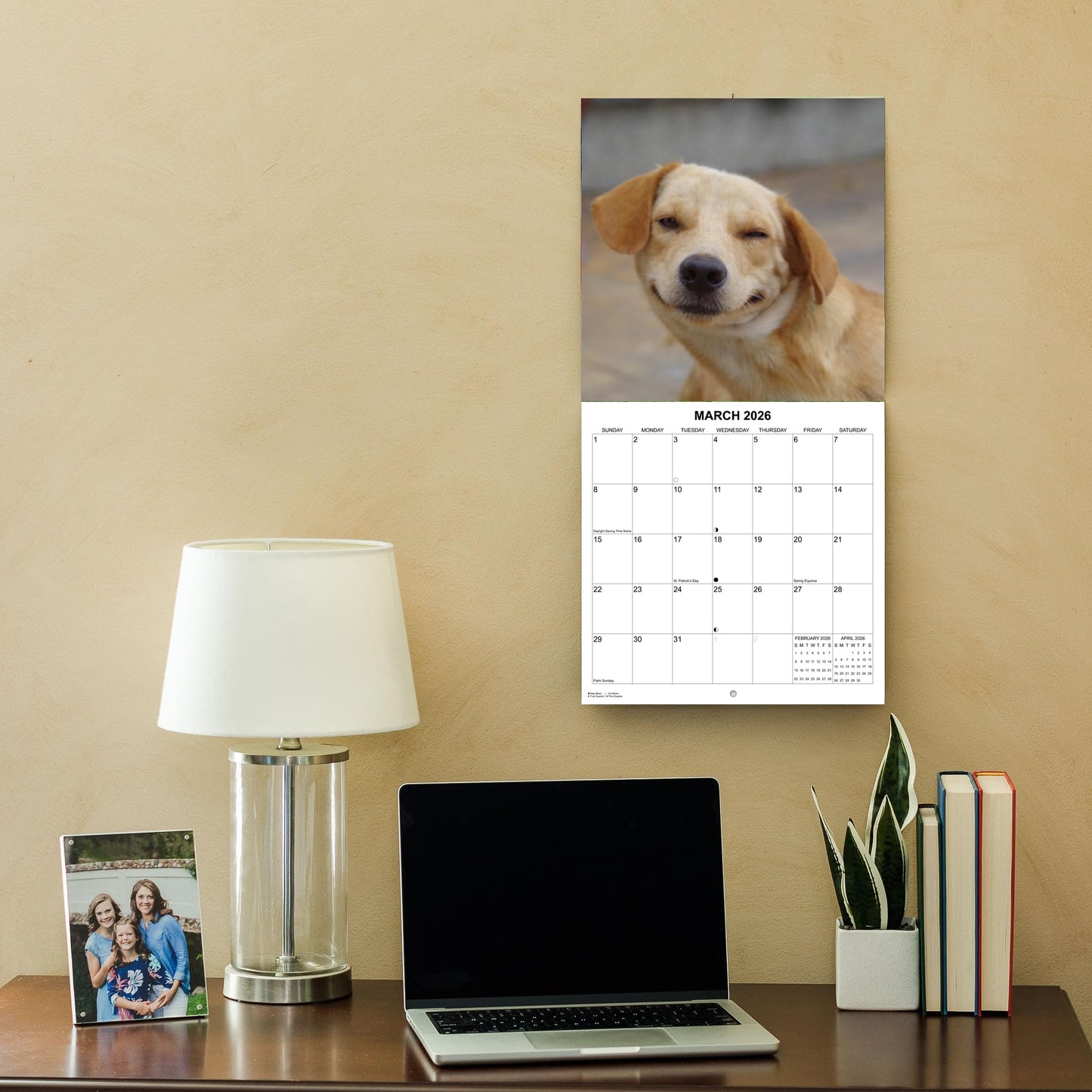 2026 Smiling Dogs Monthly Wall Calendar | 12" x 24" | Funny Dogs Calendar September 2025 - December 2026