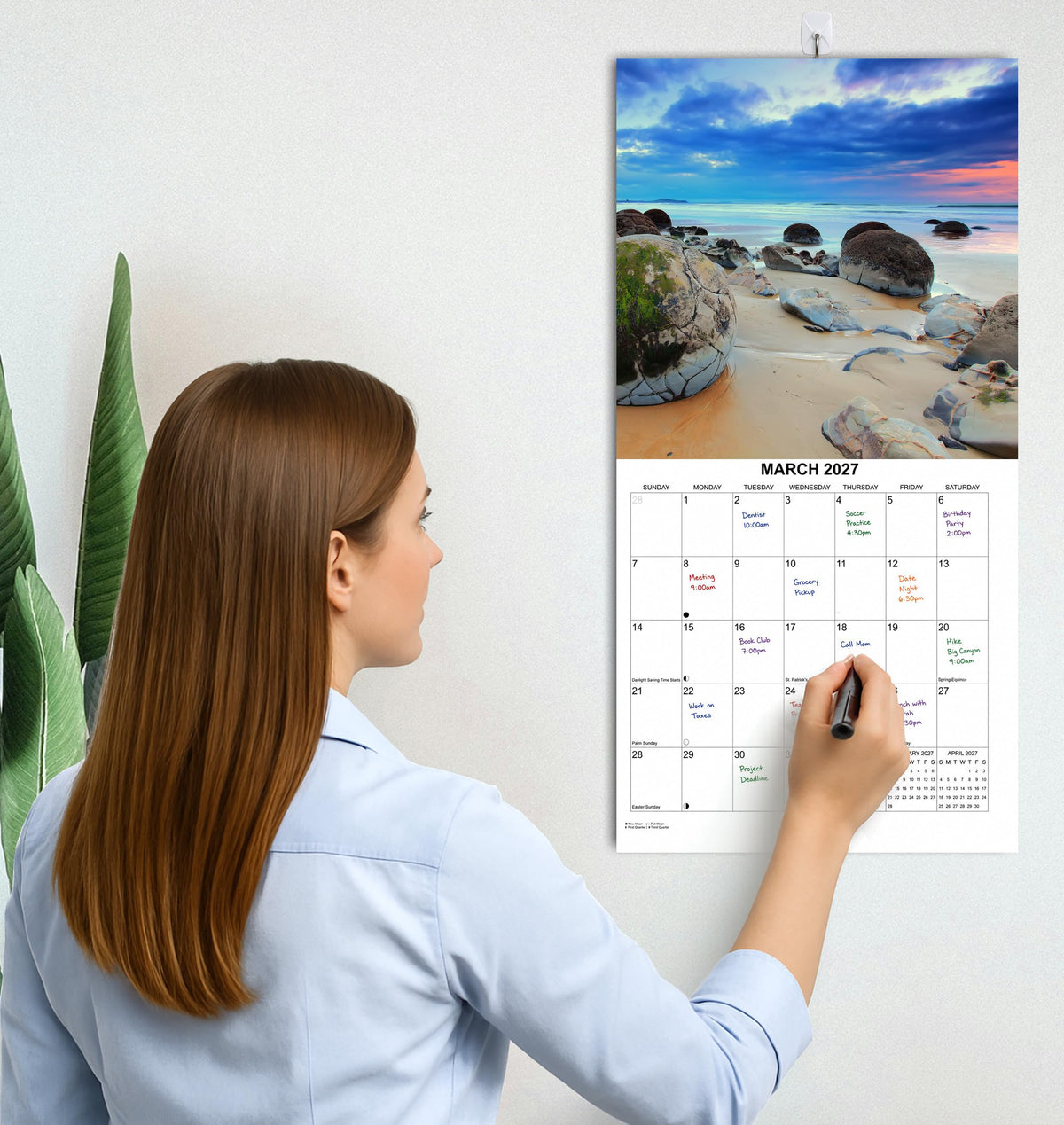2027 Exotic Beaches Monthly Wall Calendar | Tropical Beaches Travel Calendar 2026-2027