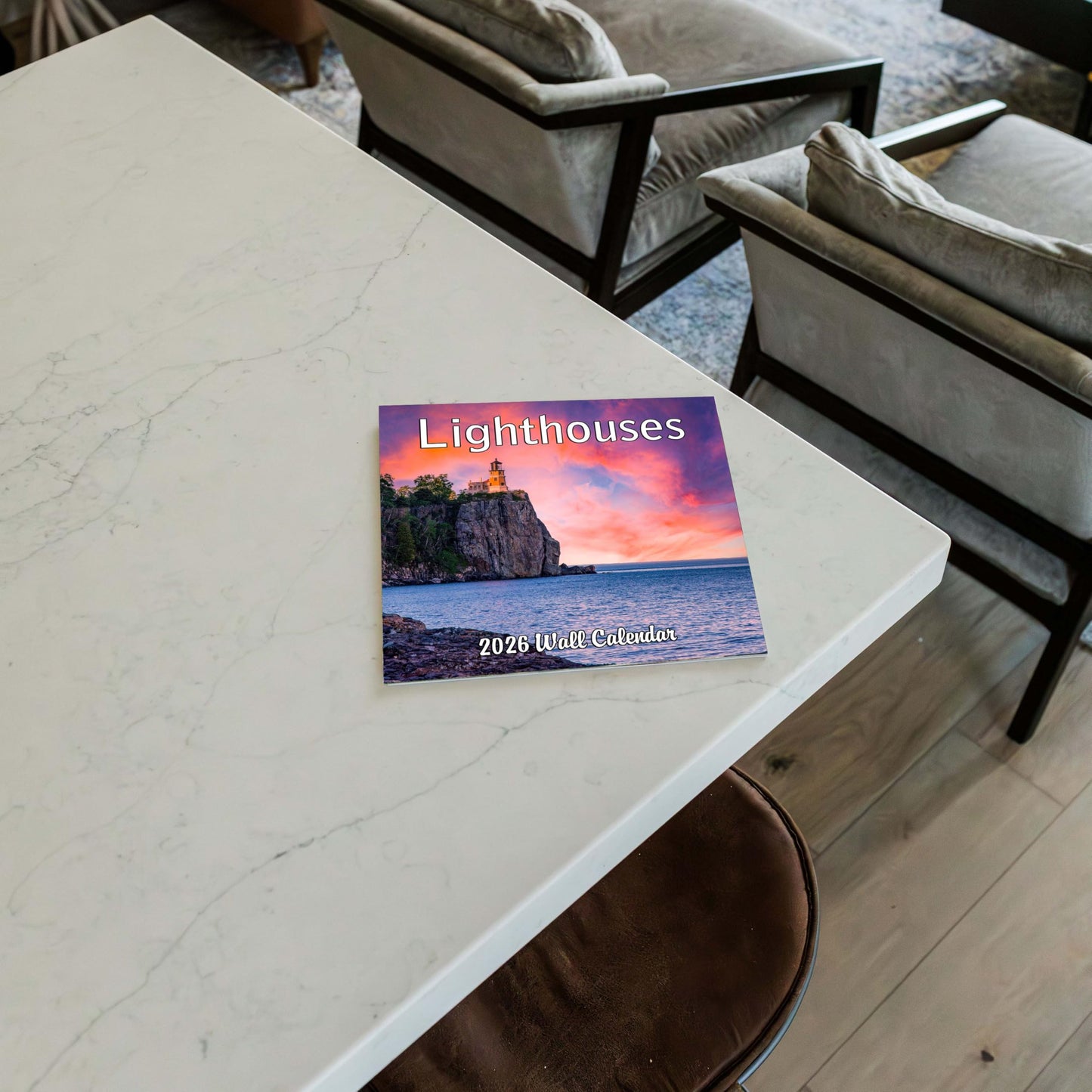 2026 Lighthouses Monthly Wall Calendar | 12" x 24" | Travel Calendar 2025-2026