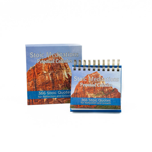 2025-2026 Stoic Meditations Perpetual Calendar: 366 Stoic Quotes for Reflection and Growth Daily Flip Calendar | Works for Any Year | Wise Sayings from Stoicism Philosophers | Philosophy Quotes Paired with Daily Photographs of Beautiful Landscapes and Wil