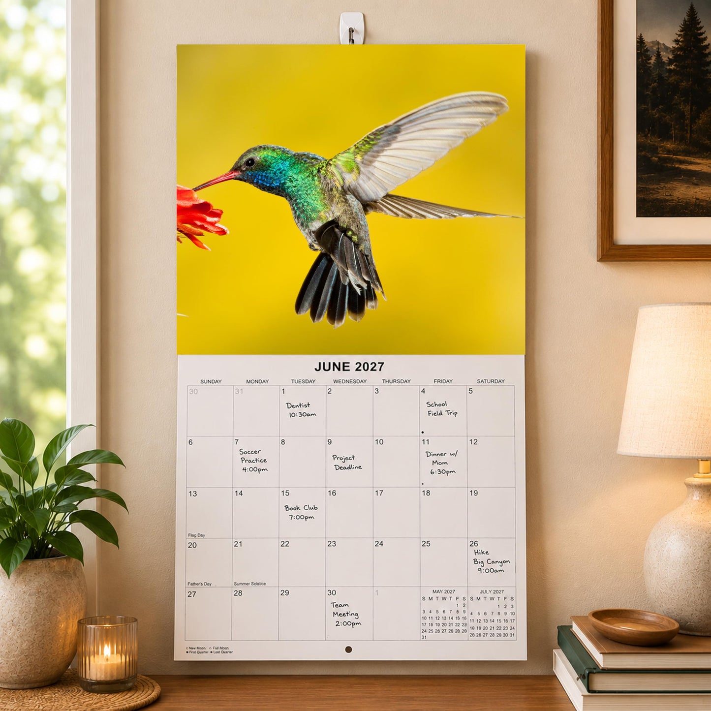 2027 Hummingbirds Monthly Wall Calendar | Animals Calendar 2026-2027