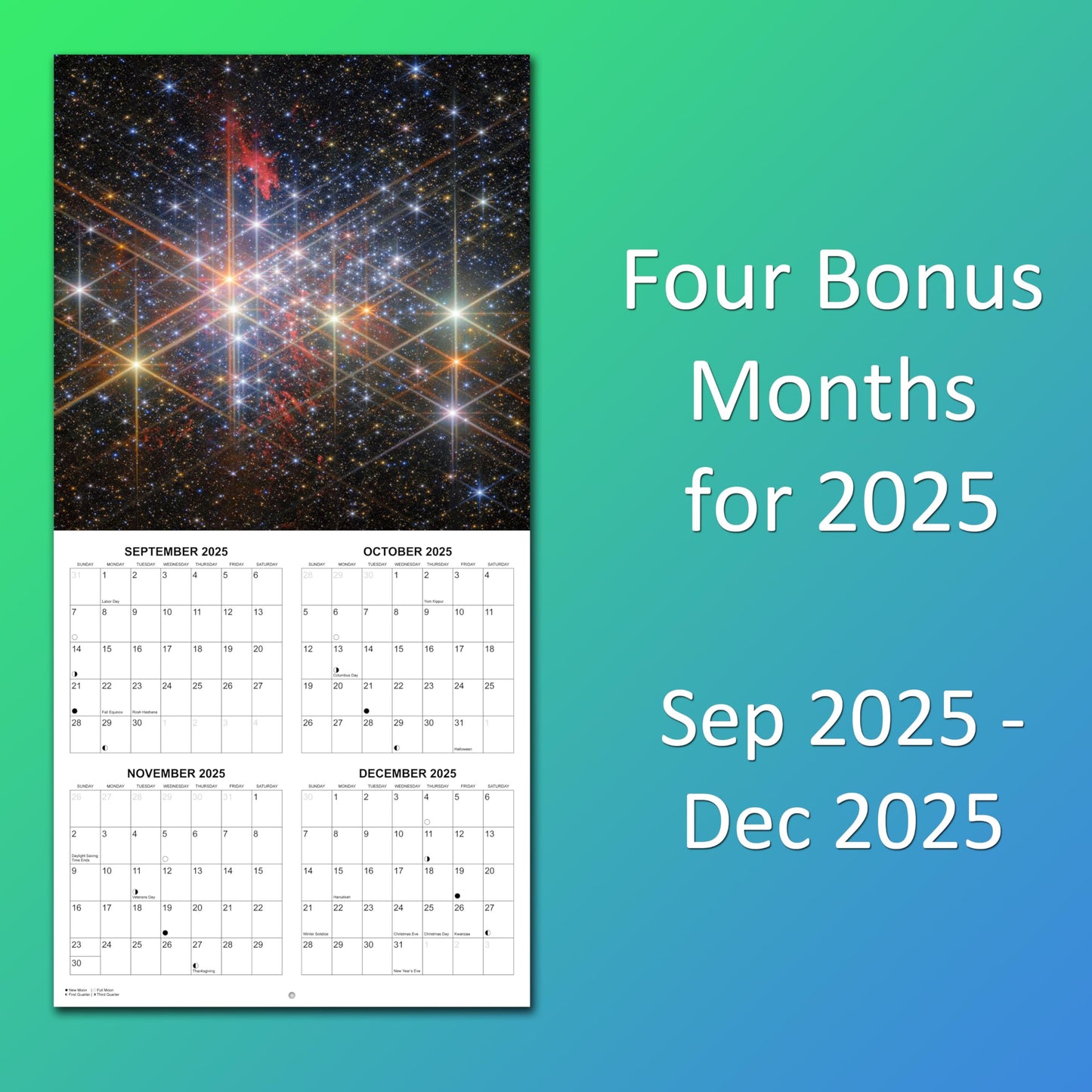 2026 The Cosmos: Images from the James Webb Space Telescope Monthly Wall Calendar - | 12" x 24" | Space Calendar 2025-2026