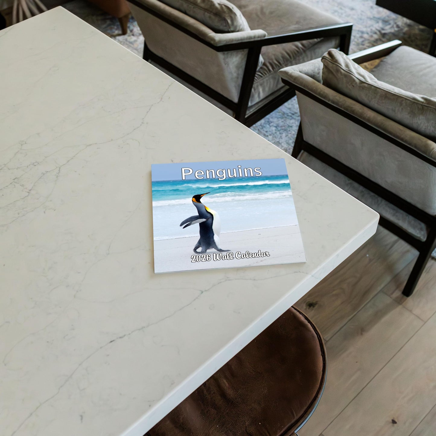 2026 Penguins Monthly Wall Calendar | 12" x 24" | Animals Calendar 2025-2026