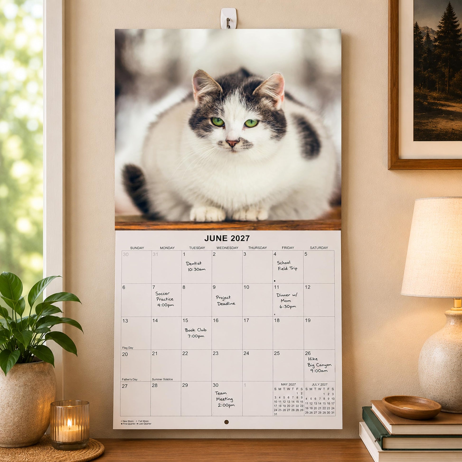 2027 Fat Cats Monthly Wall Calendar | Funny Cats Gag Gift or White Elephant Gift Calendar 2026-2027