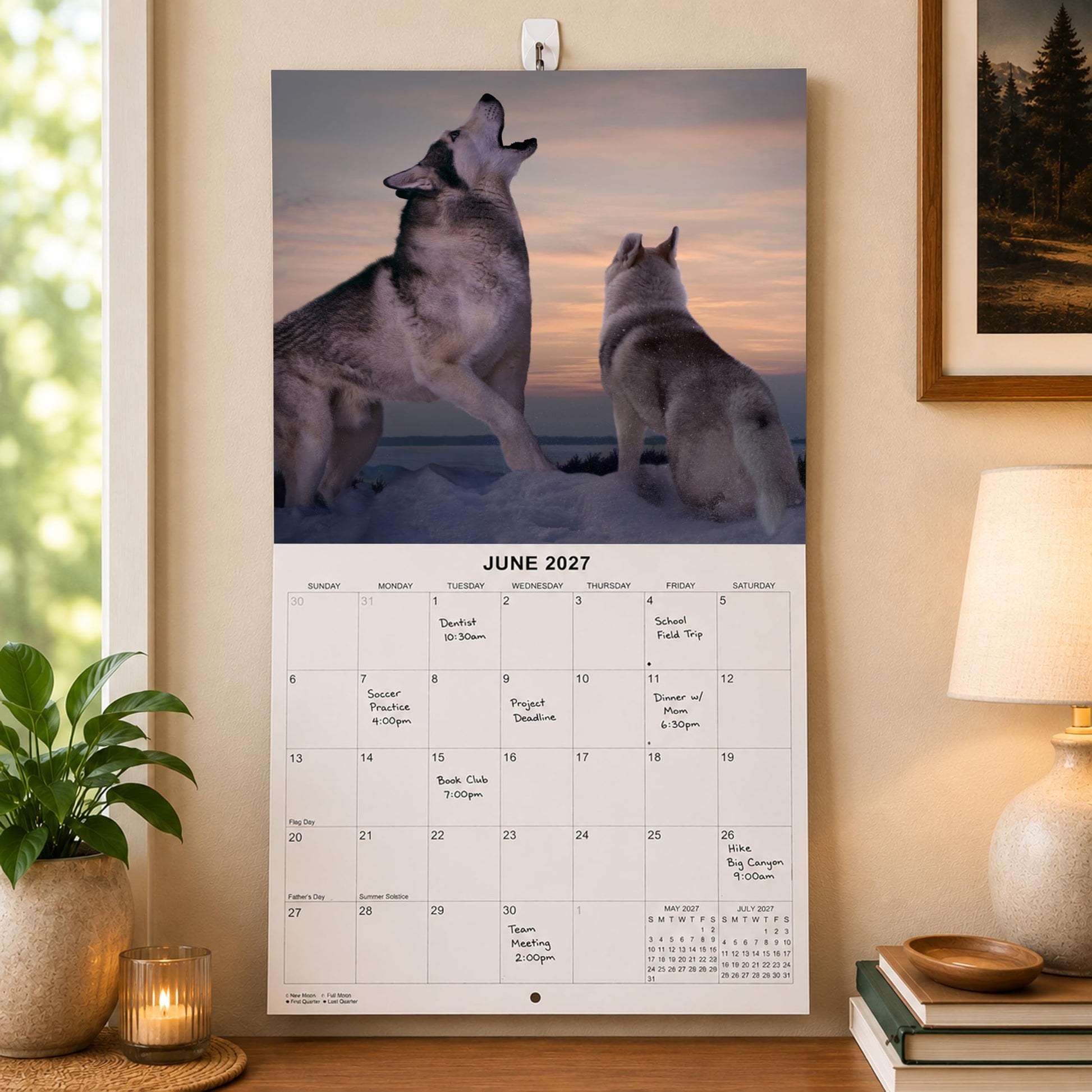 2027 Wolves of the Wild Monthly Wall Calendar | Wild Animals Calendar 2026-2027