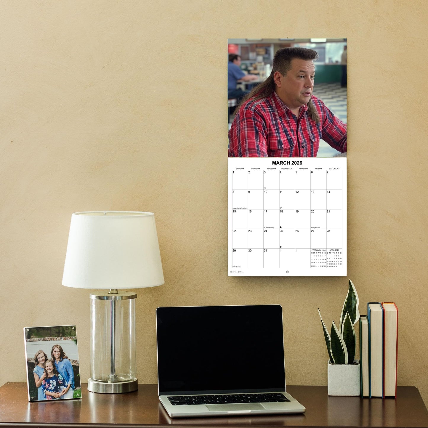 2026 Mullets Monthly Wall Calendar | 12" x 24" | White Elephant or Gag Gift Funny Calendar 2025-2026