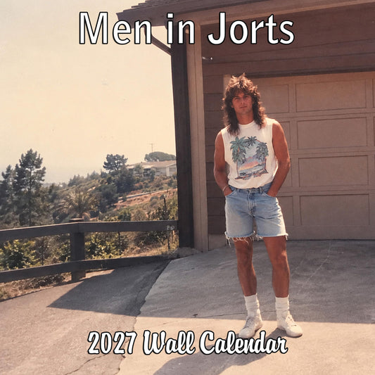 2027 Men in Jorts White Elephant Monthly Wall Calendar