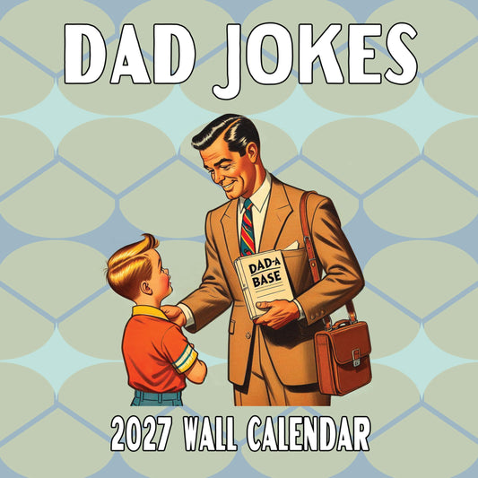 2027 Dad Jokes Funny Monthly Wall Calendar | Vintage Style Drawings | Funny Gift Calendar 2026-2027