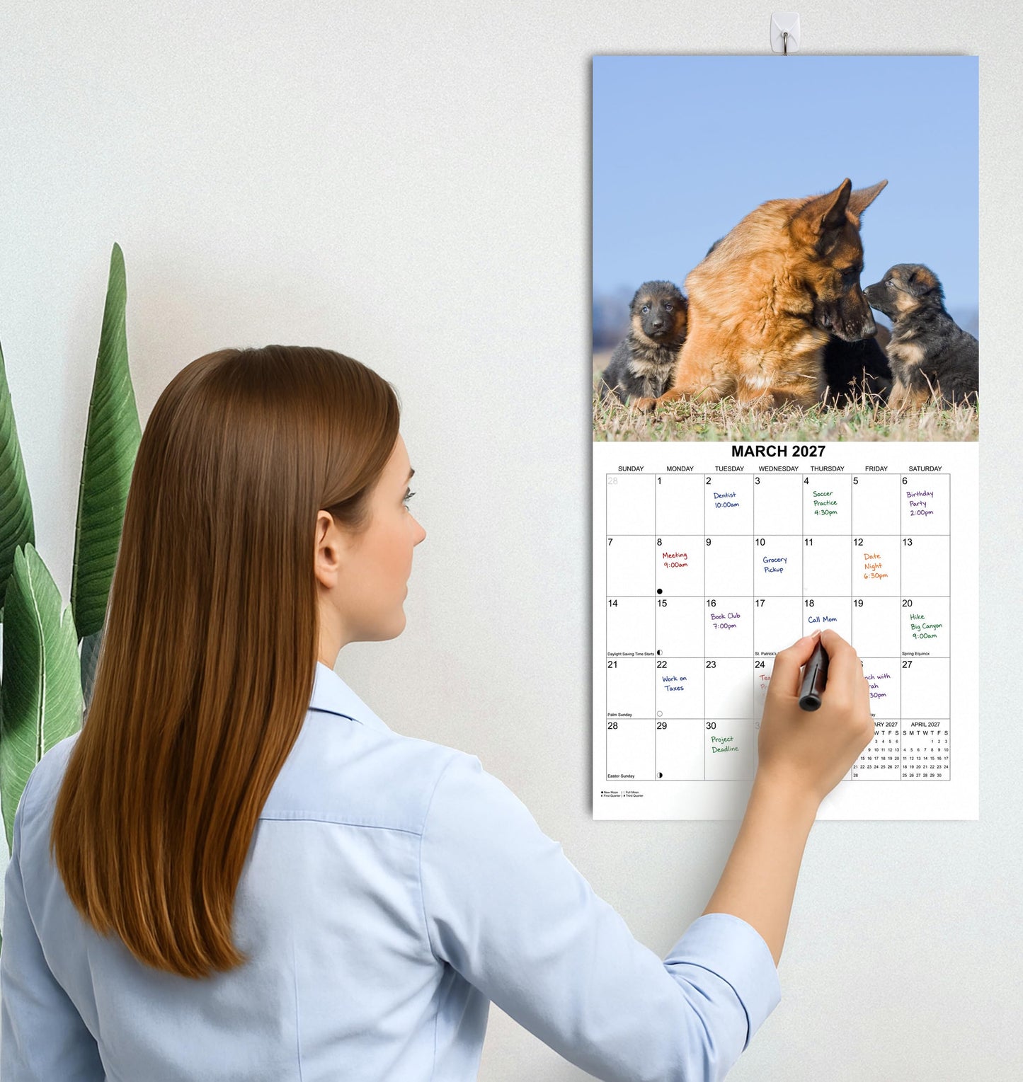 2027 German Shepherds Monthly Wall Calendar | Dog Calendar September 2026 - December 2027