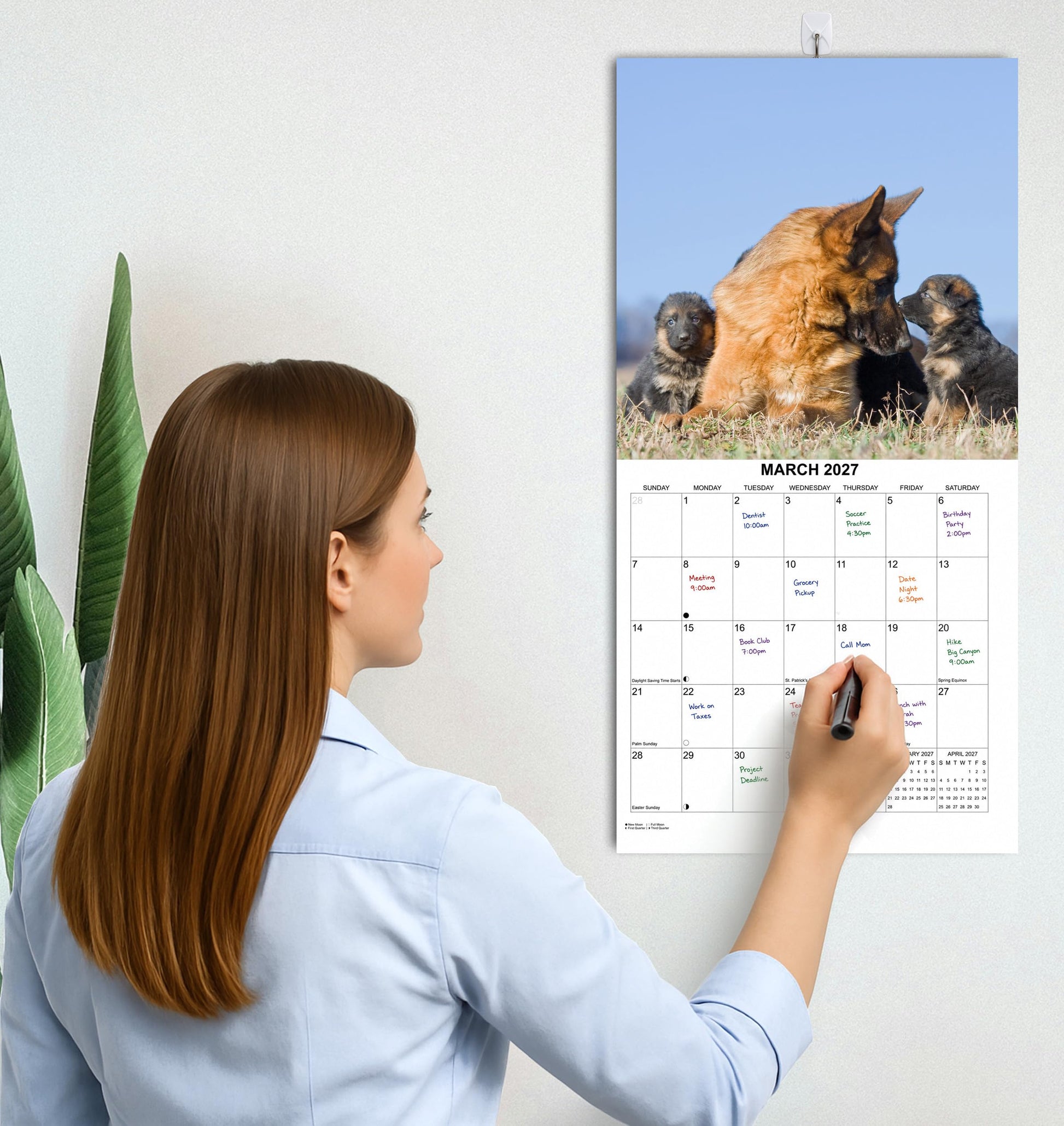 2027 German Shepherds Monthly Wall Calendar | Dog Calendar September 2026 - December 2027