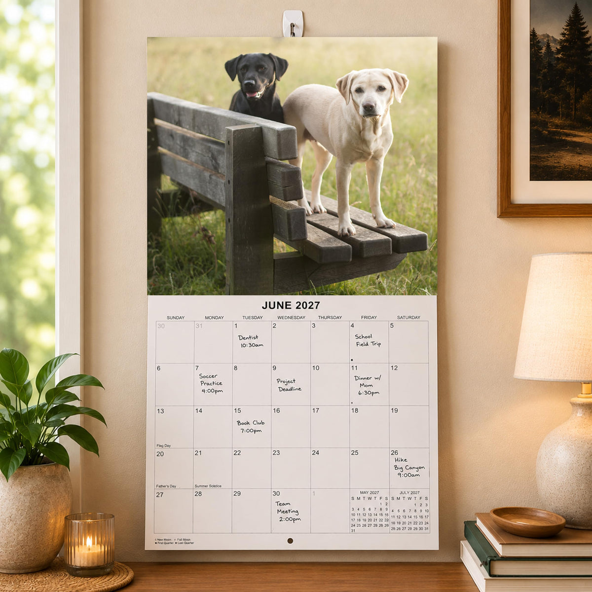 2027 Labs Monthly Wall Calendar | Labrador Retrievers Calendar September 2026 - December 2027