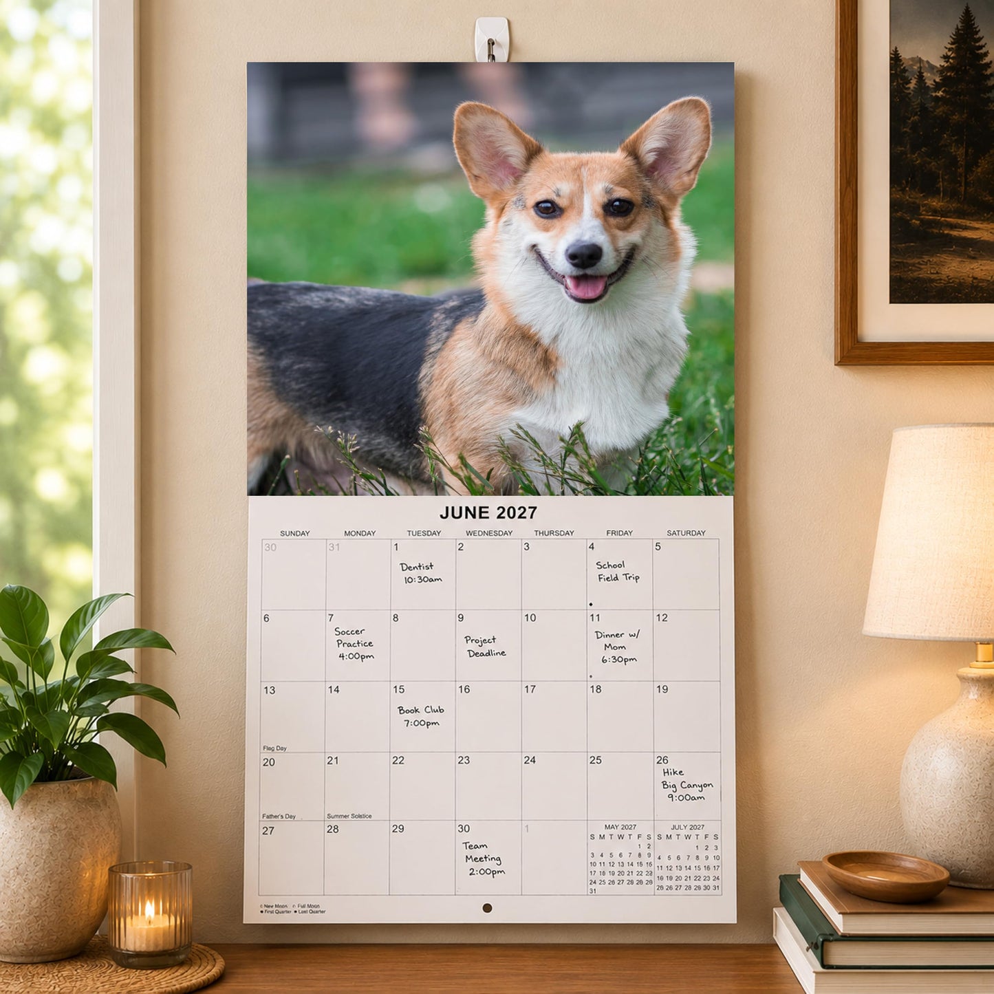 2027 Corgis Monthly Wall Calendar | Cute Dog Calendar September 2026 - December 2027
