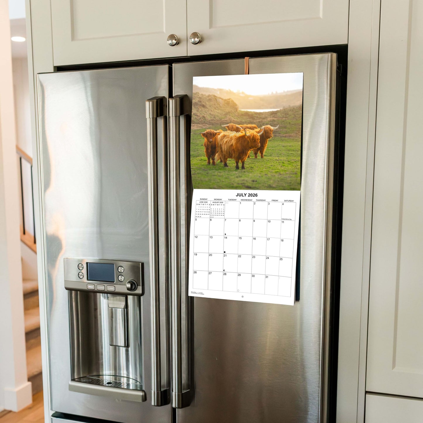 2026 Highland Cows Monthly Wall Calendar | 12" x 24" | Animals Calendar 2025-2026