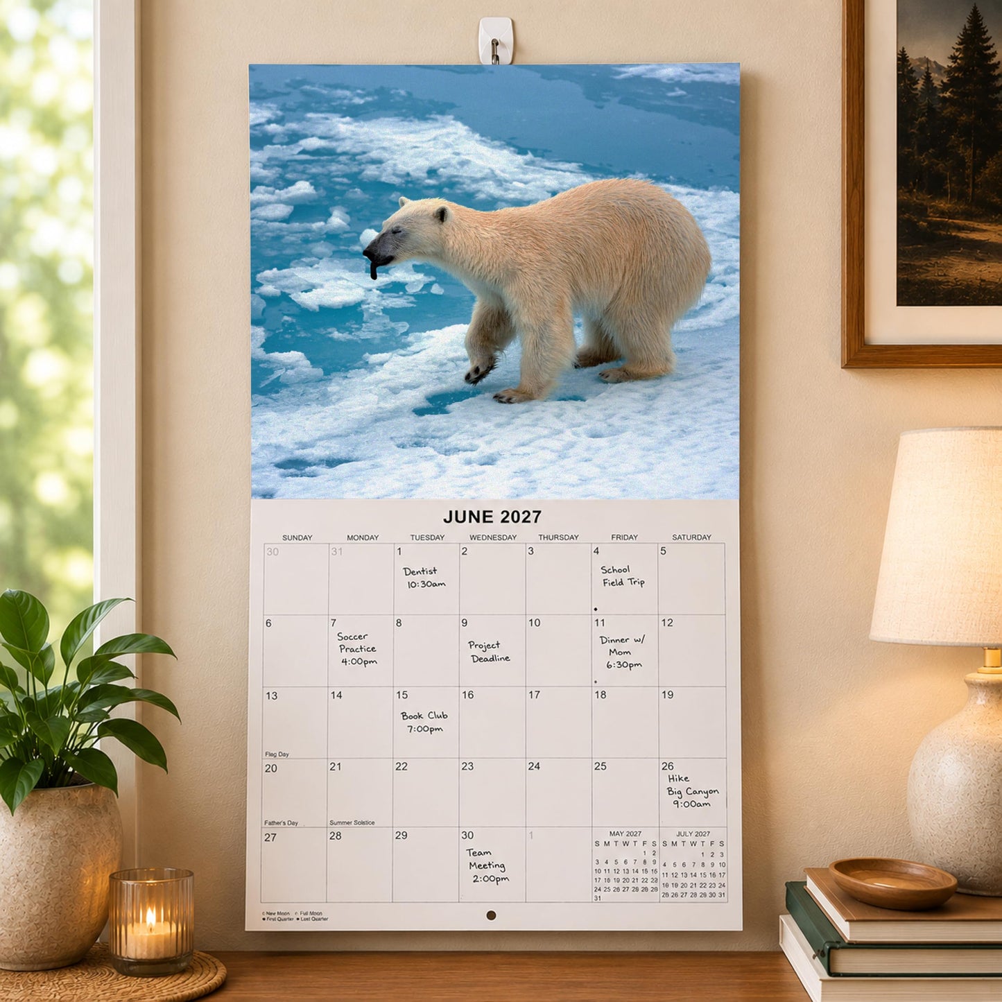 2027 Bears Monthly Wall Calendar | Animals Calendar 2026-2027