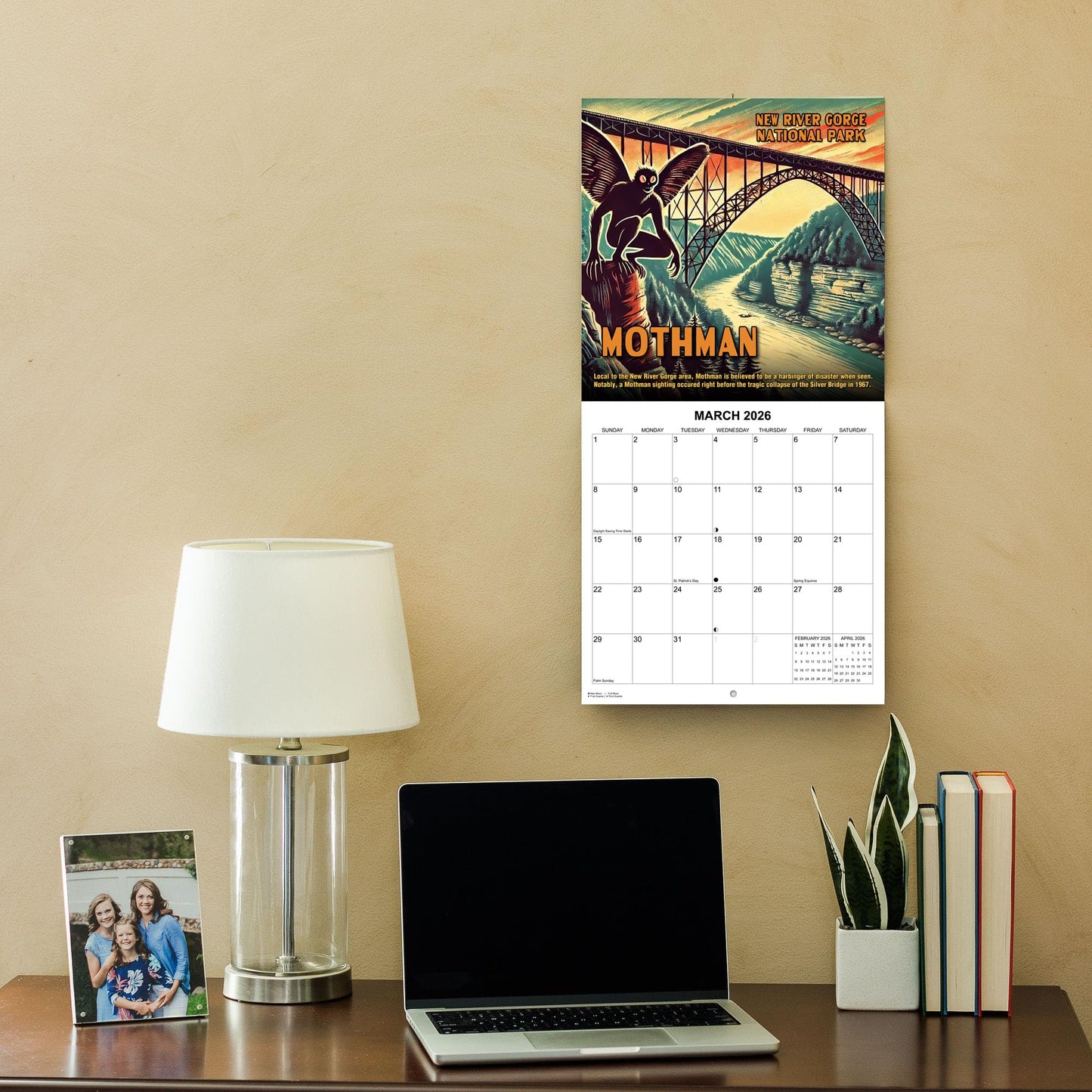 2026 National Park Lore Monthly Wall Calendar | 12" x 24" | Monsters & Cryptids in National Parks Calendar 2025-2026