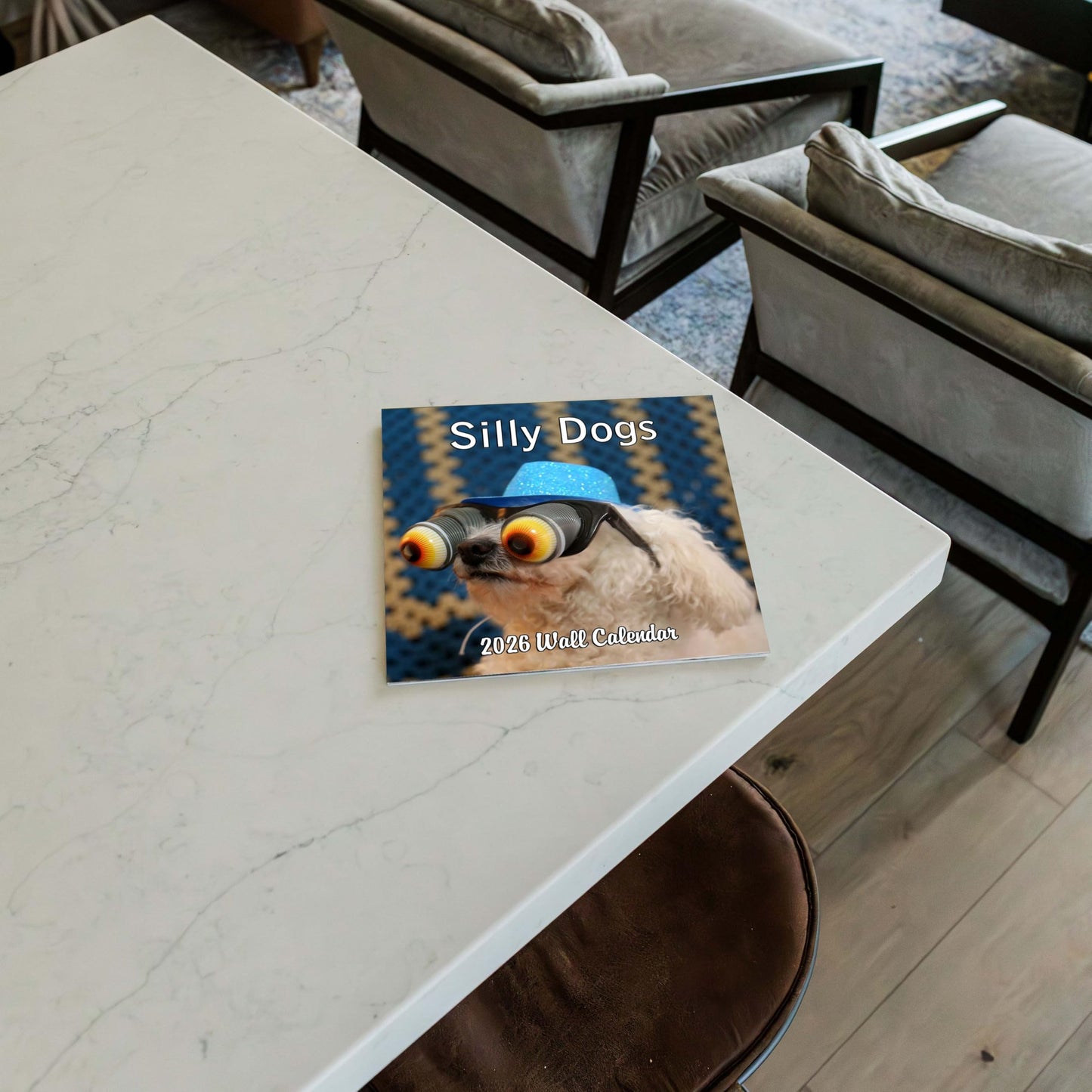 2026 Silly Dogs Monthly Wall Calendar | 12" x 24" | Funny Dogs Calendar September 2025 - December 2026