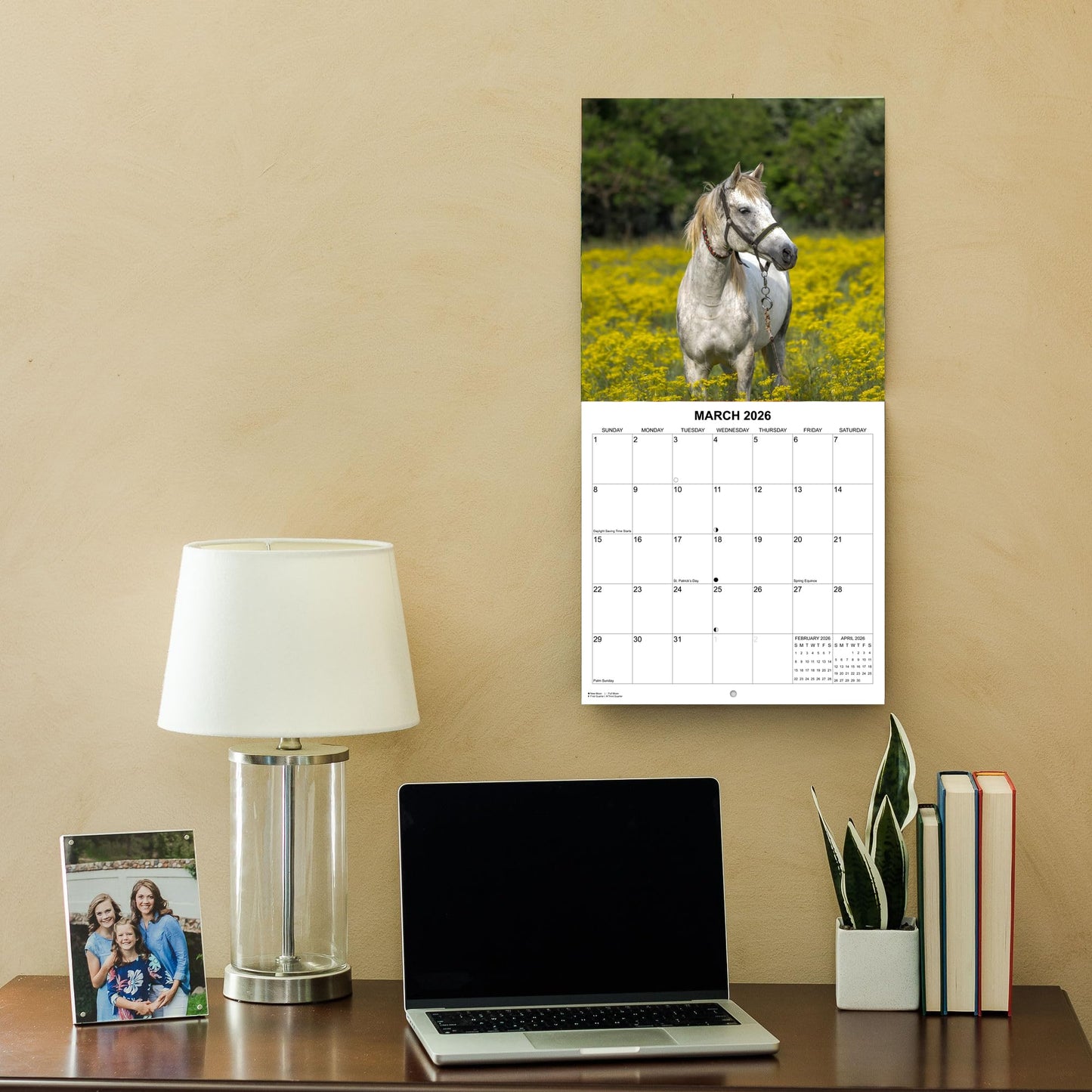 2026 Horses Monthly Wall Calendar | 12" x 24" | Animals Calendar 2025-2026