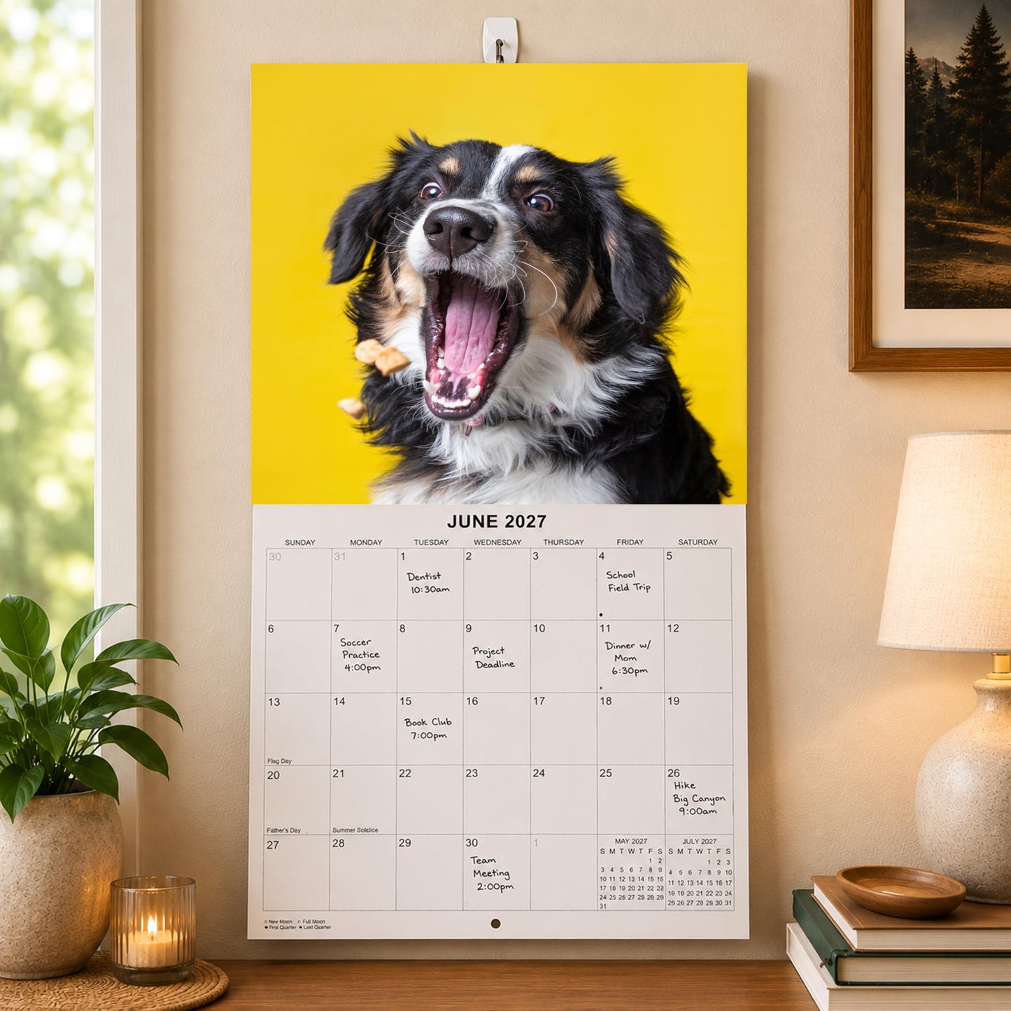 2027 Treat Time Monthly Wall Calendar | Funny Dogs Calendar September 2026 - December 2027
