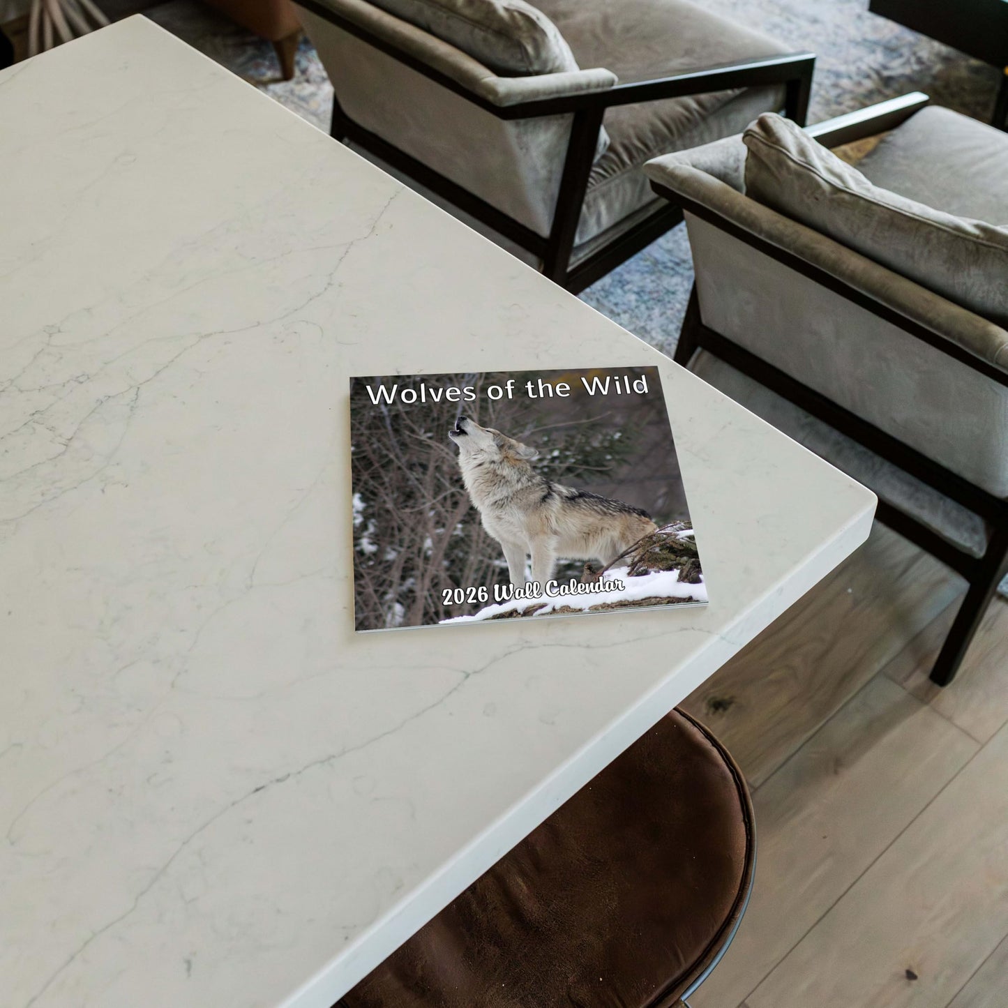 2026 Wolves of the Wild Monthly Wall Calendar | 12" x 24" | Animals Calendar 2025-2026