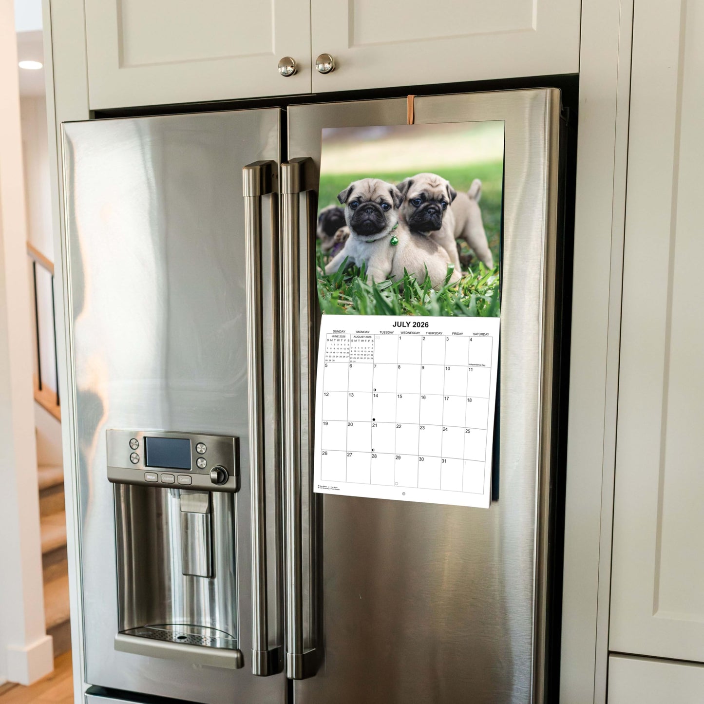 2026 Pugs Monthly Wall Calendar | 12" x 24" | Dog Calendar 2025-2026