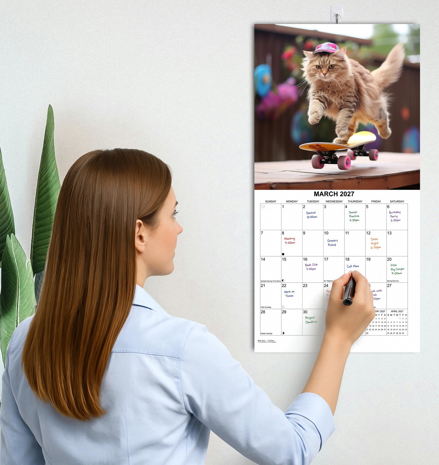 2027 Extreme Sports Cats Monthly Wall Calendar - Funny Gag Gift | Funny Cats Gift Calendar 2026-2027