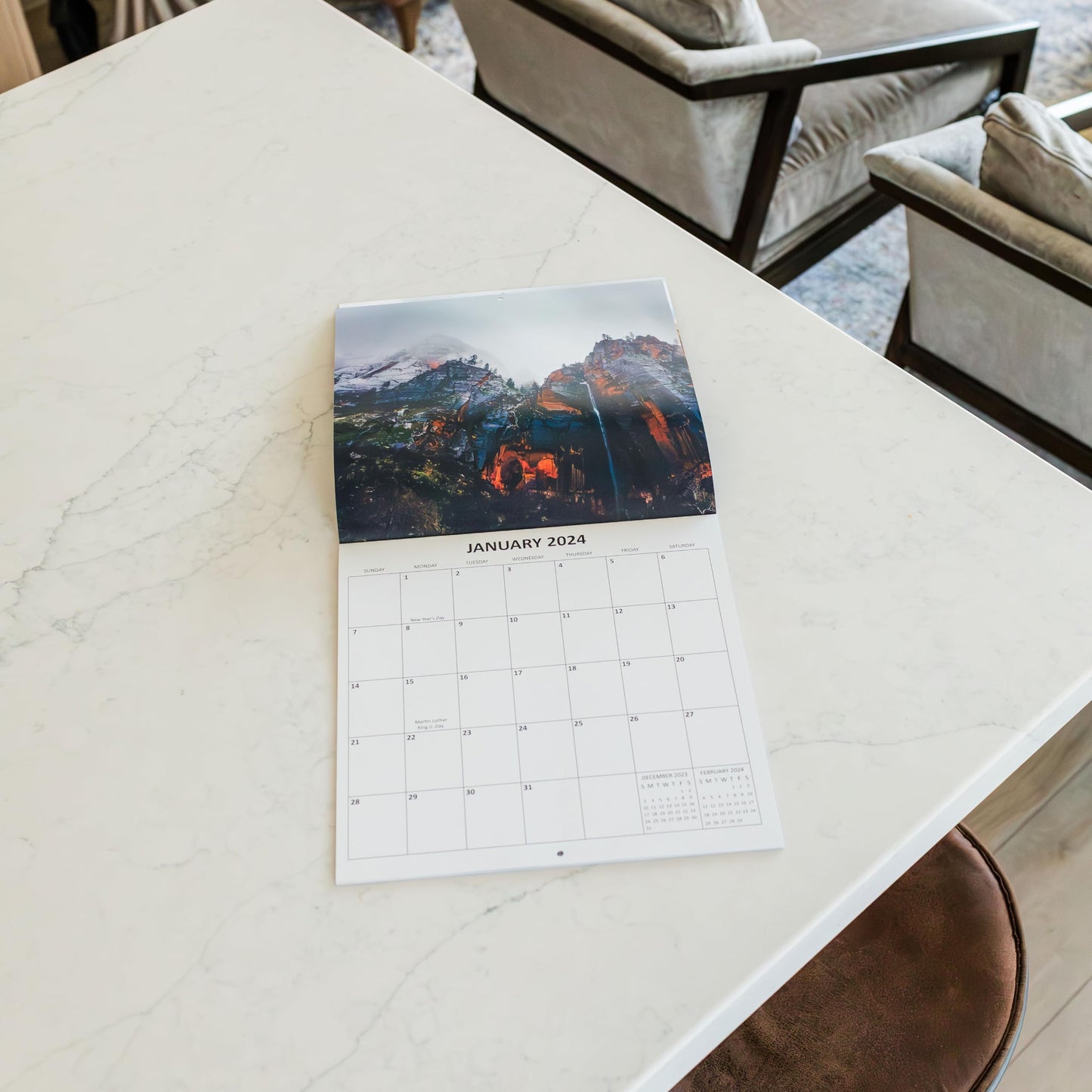2026 Utah National Parks Monthly Wall Calendar | 12" x 24" | Travel Calendar 2025-2026