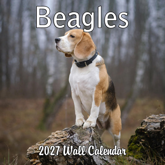 2027 Beagles Monthly Wall Calendar | Cute Dog Calendar September 2026 - December 2027
