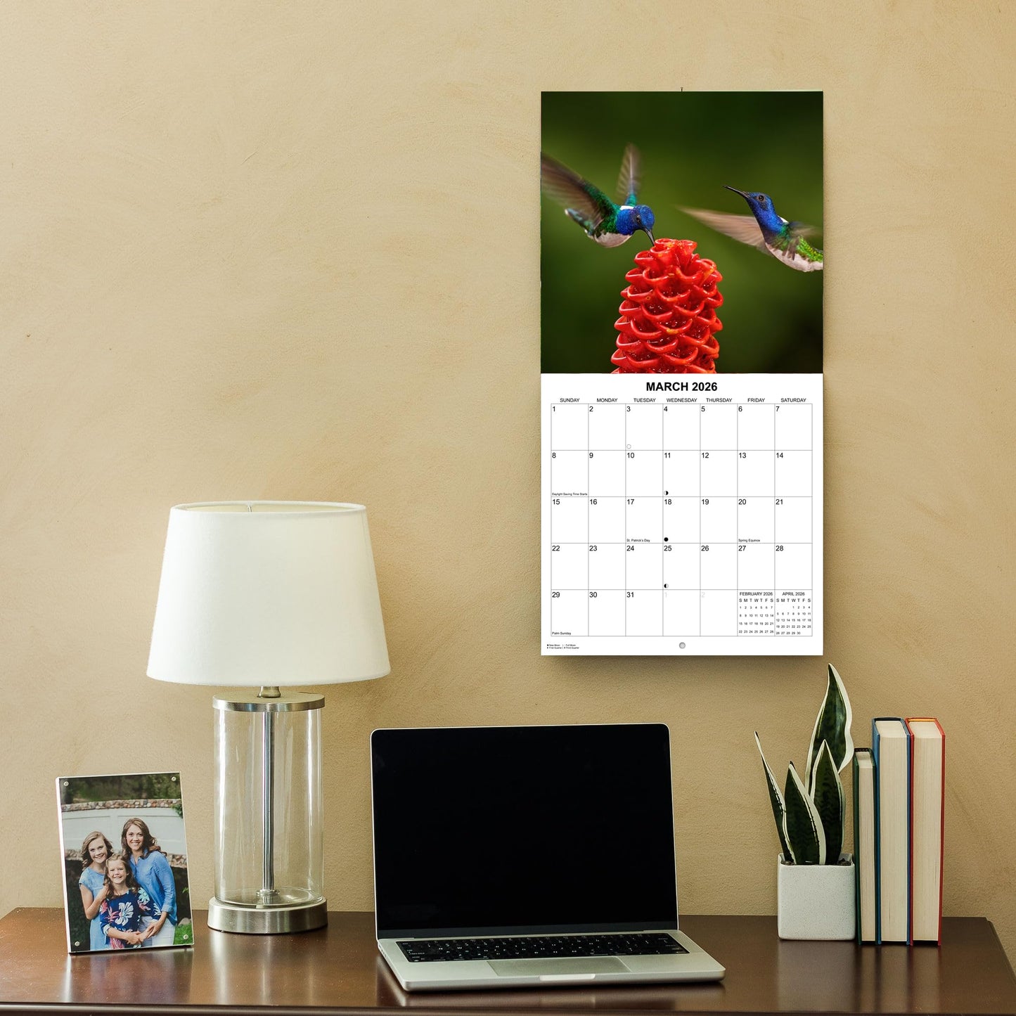 2026 Hummingbirds Monthly Wall Calendar | 12" x 24" | Animals Calendar 2025-2026