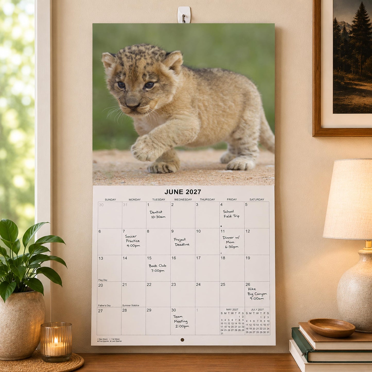 2027 Baby Animals Monthly Wall Calendar | Cute Animals Calendar 2026-2027