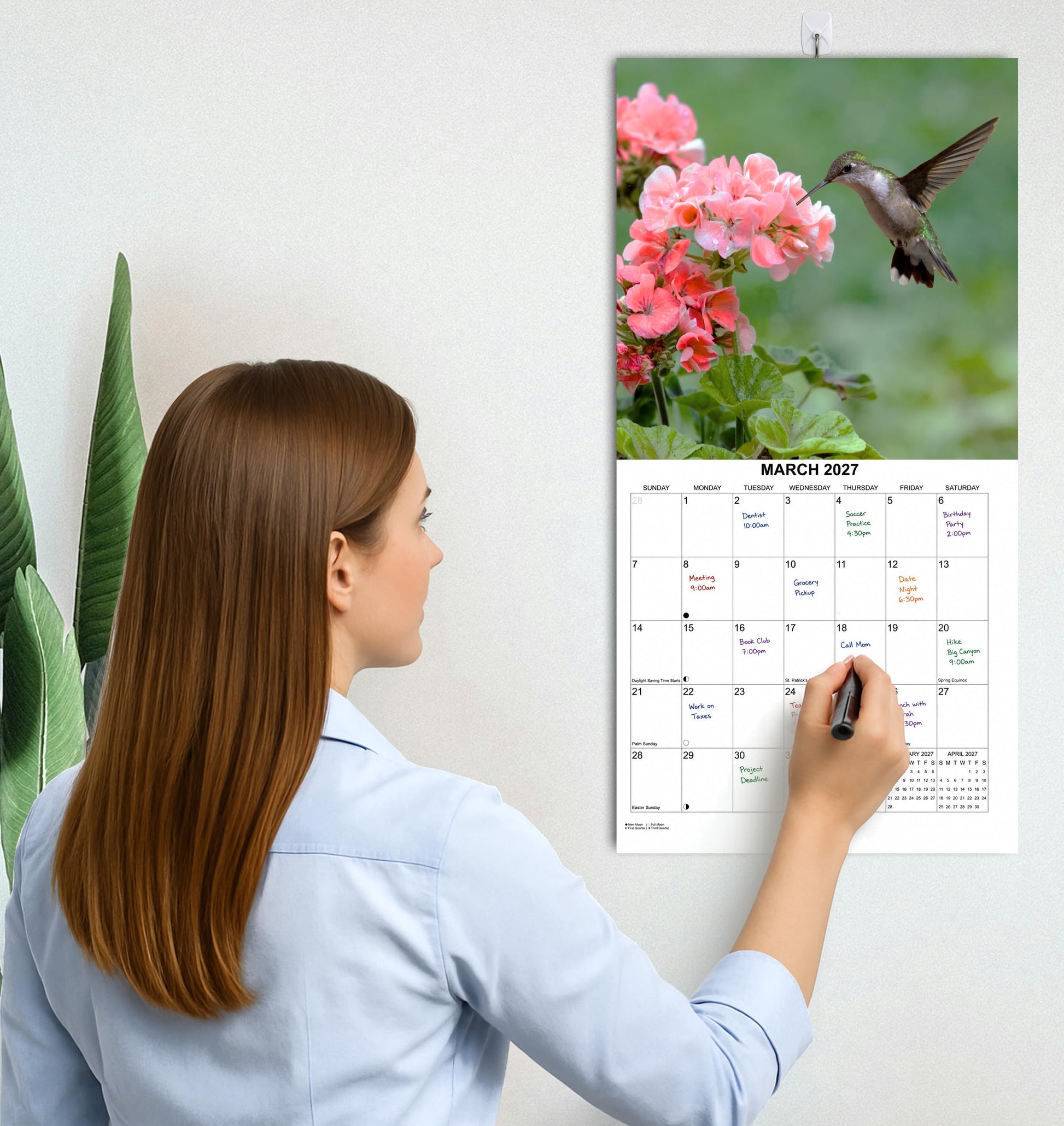 2027 Hummingbirds Monthly Wall Calendar | Animals Calendar 2026-2027