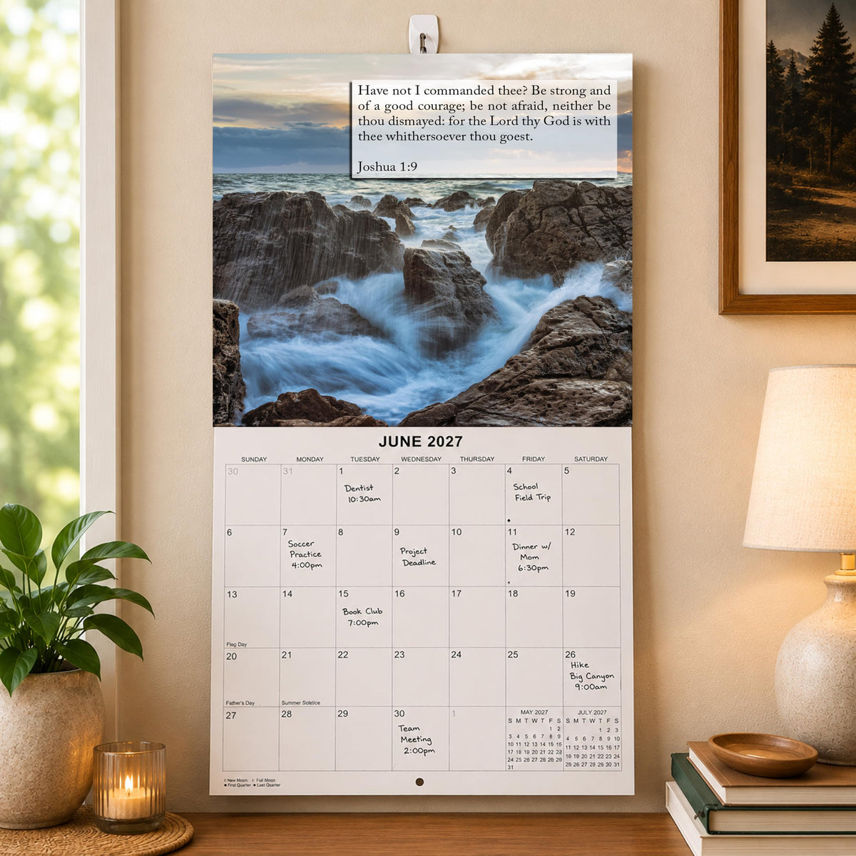 2027 Fear Not Bible Verses Monthly Wall Calendar | Christian Calendar 2026-2027